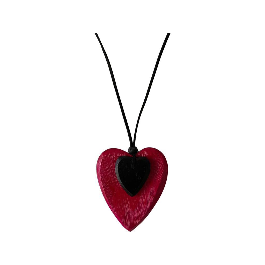 Eden Heart Necklace in Pink