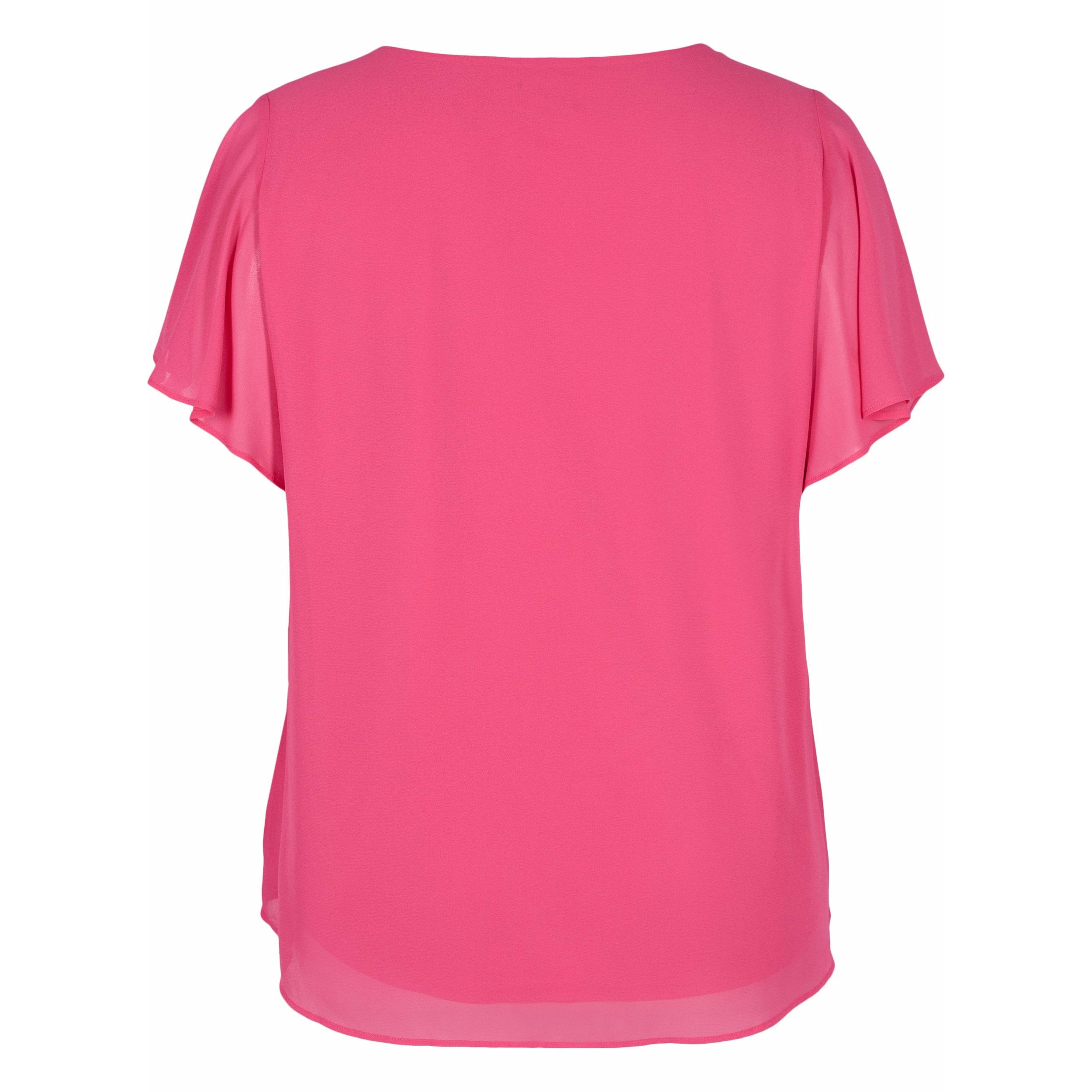 Zizzi Jagger Blouse in Pink - Wardrobe Plus