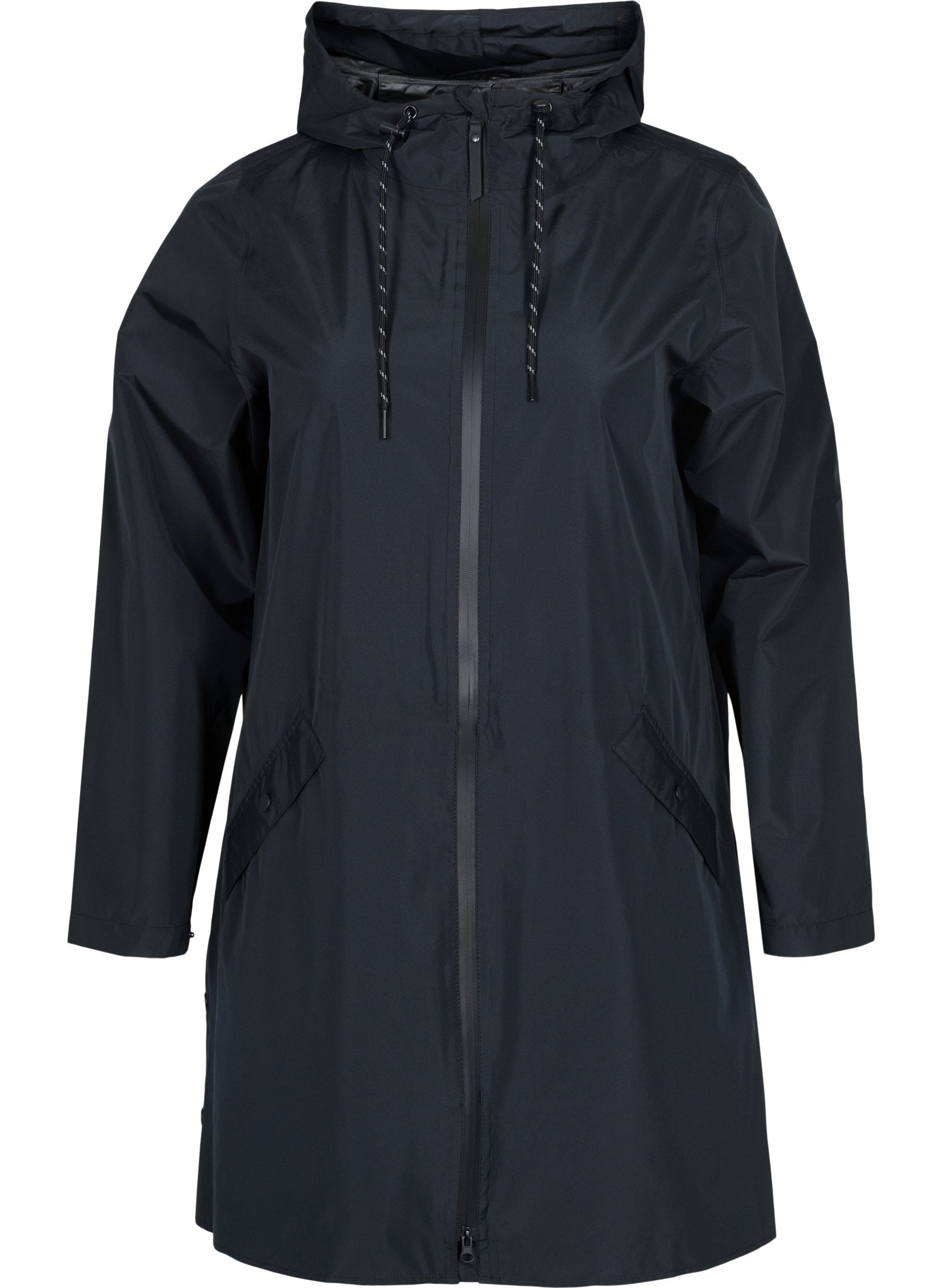 Zizzi Klara Raincoat in Black