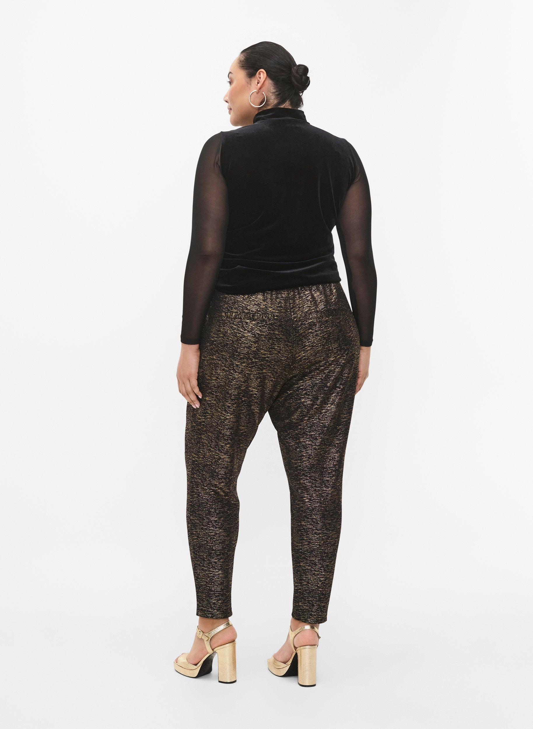 Zizzi Maddison Pants in Gold