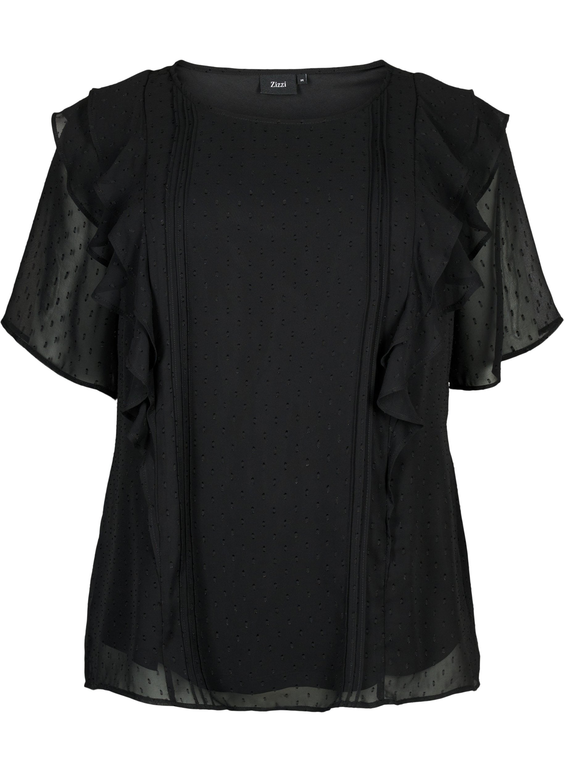 Zizzi Dotte Blouse in Black