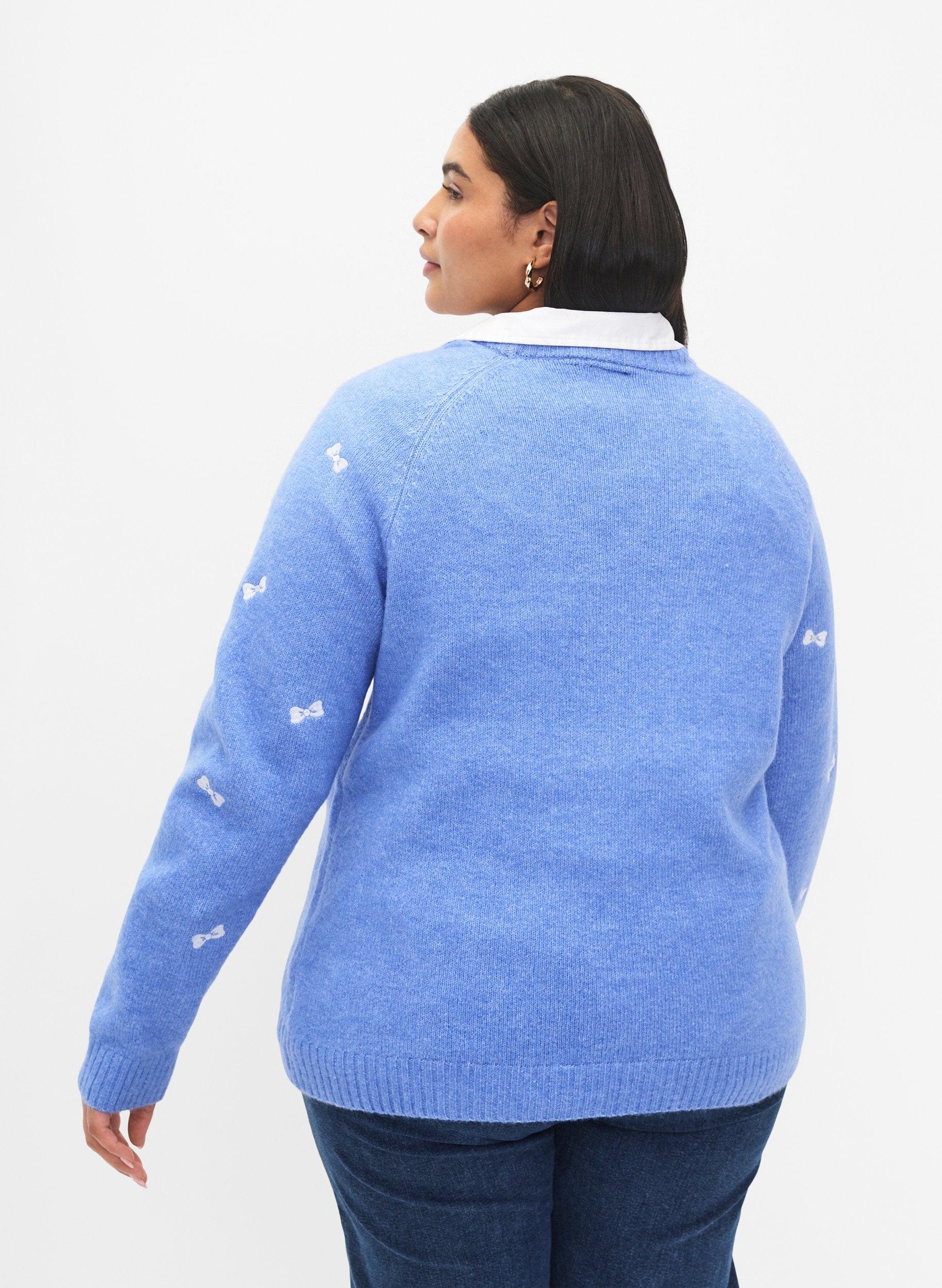 Zizzi Daisy Pullover in Blue