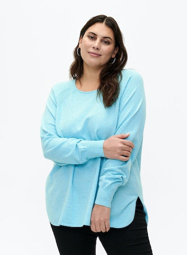 Zizzi Mella Pullover in Blue