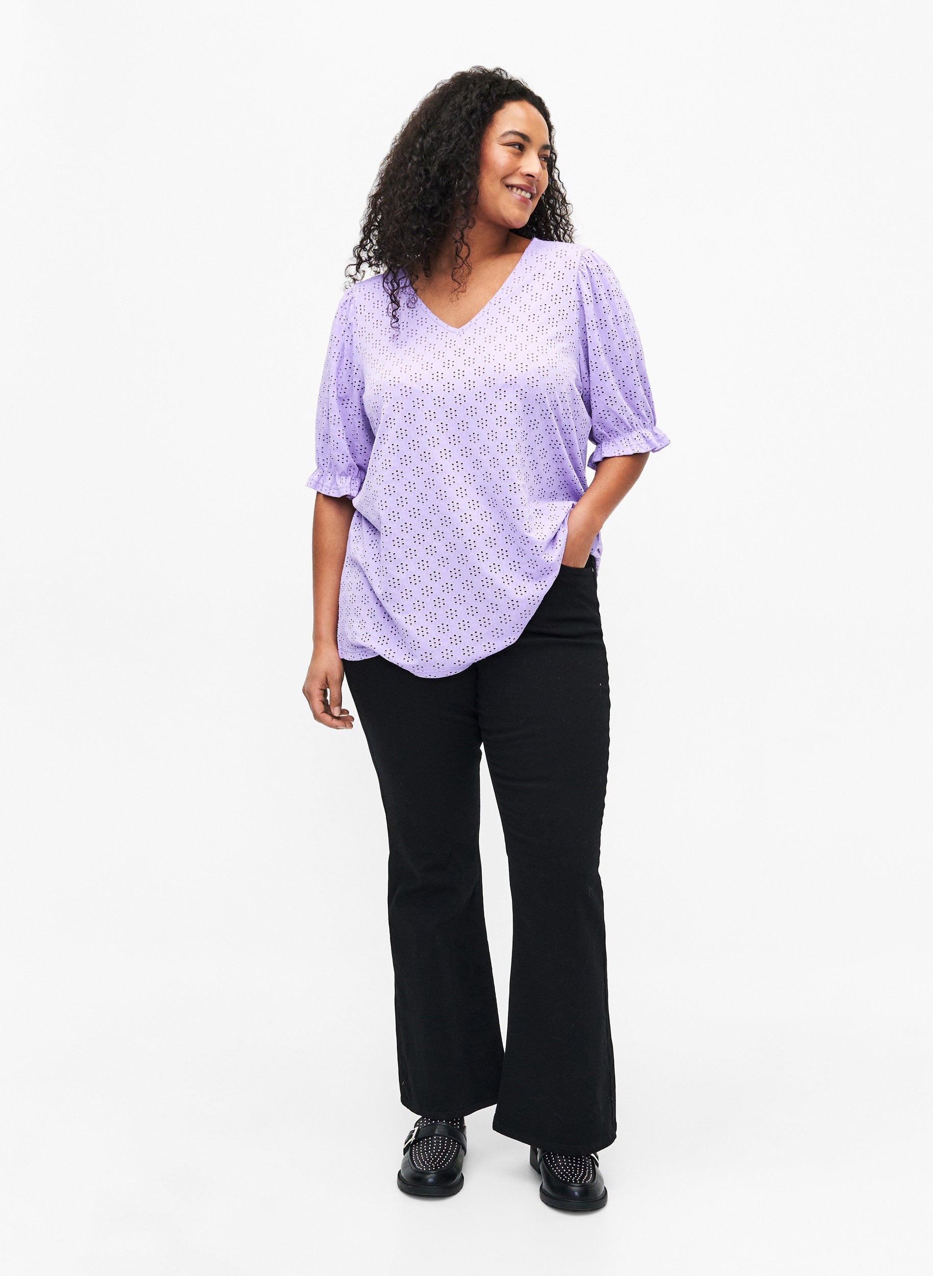 Zizzi Alabama Lilac Blouse