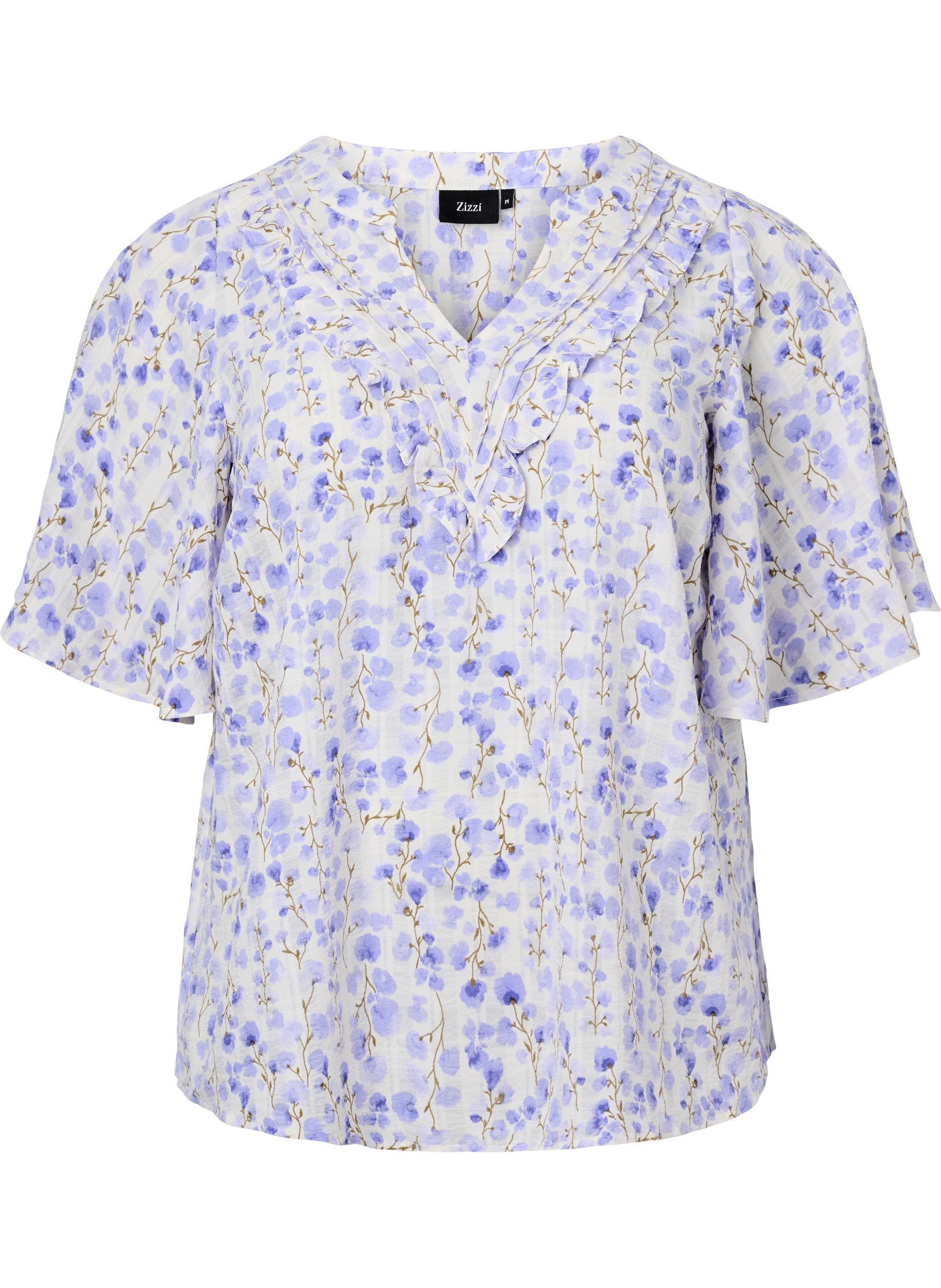 Zizzi Yara Blouse in Purple Floral