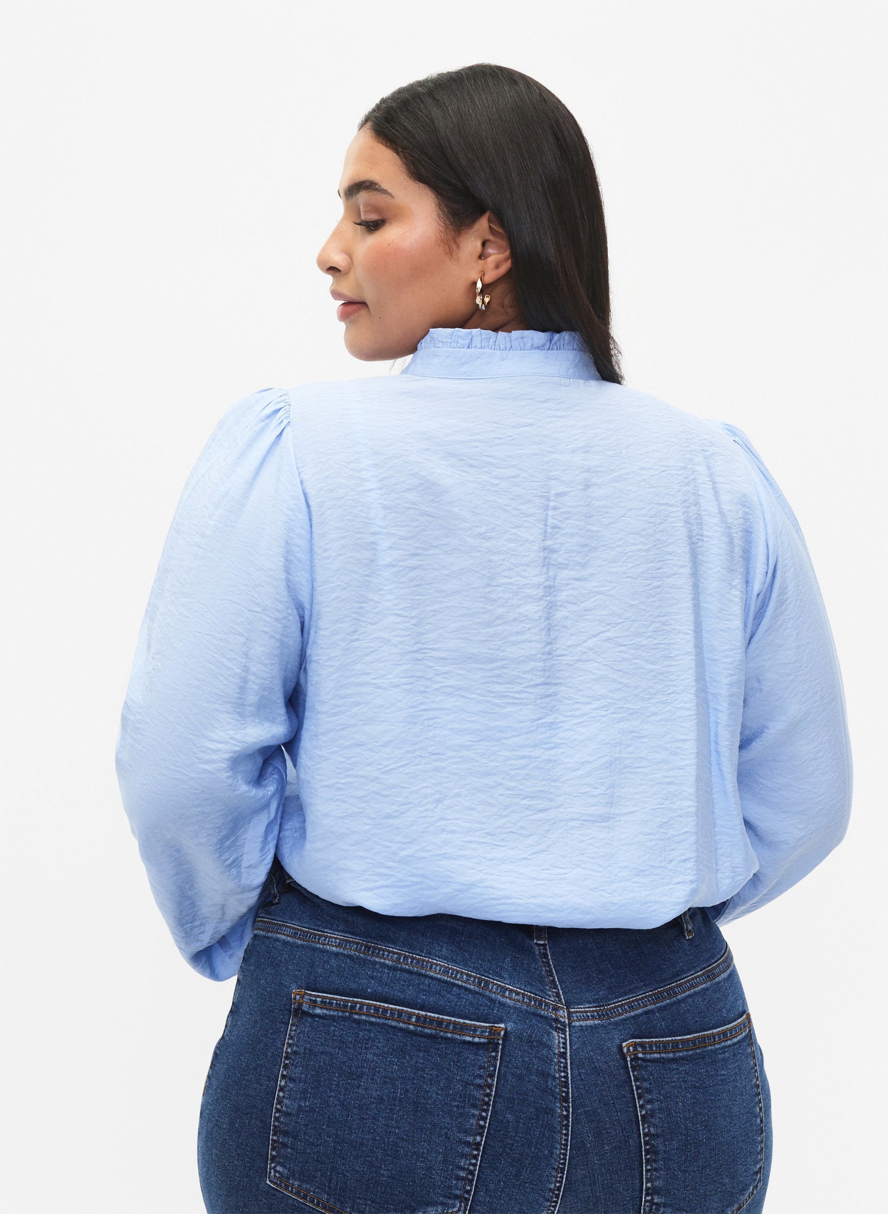 Zizzi Kam Blue Blouse