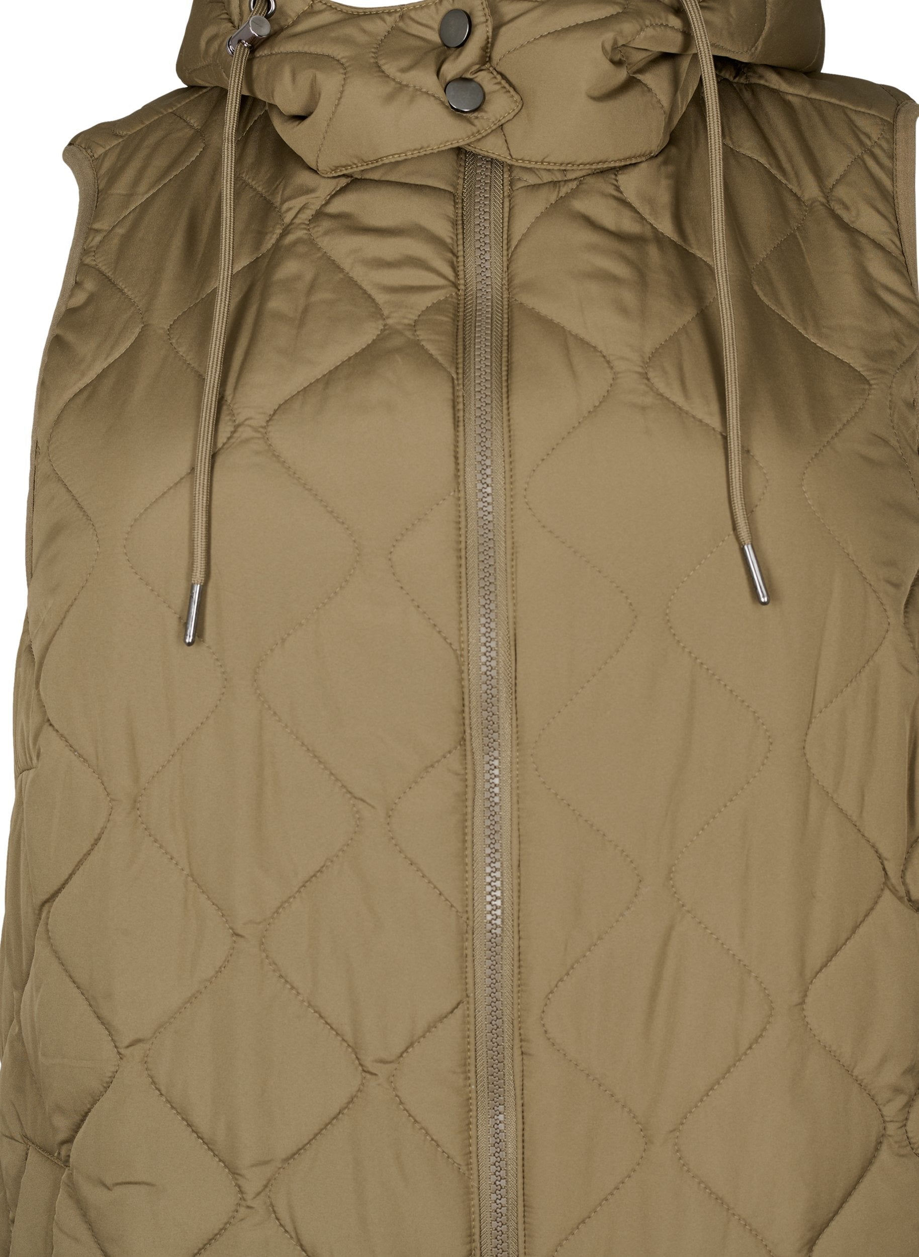 Zizzi Tammi Gilet in Khaki