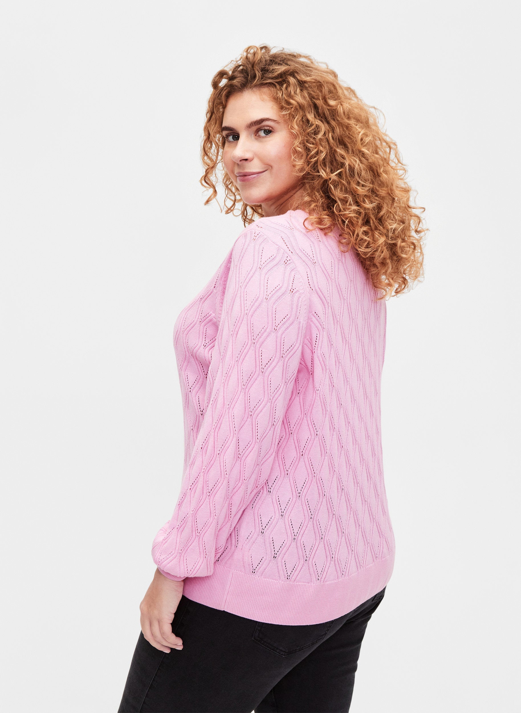 Zizzi Elsa Pullover in Pink