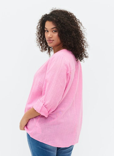 Zizzi Anna Blouse in Pink