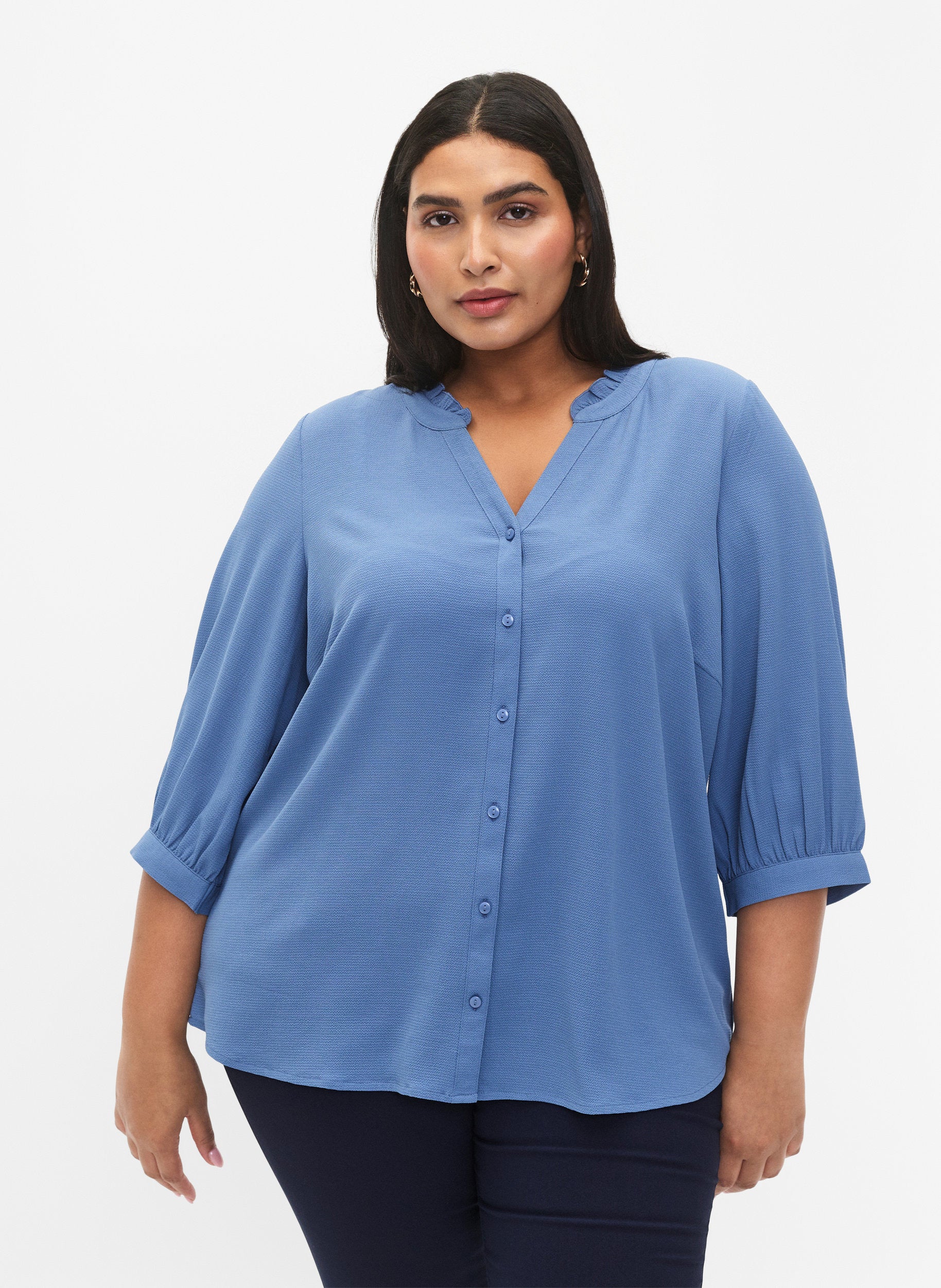 Zizzi Vanni Blue Blouse