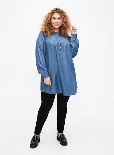 Zizzi Millie Tunic in Denim