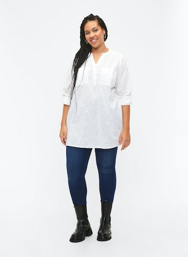 Zizzi Anna Tunic in White