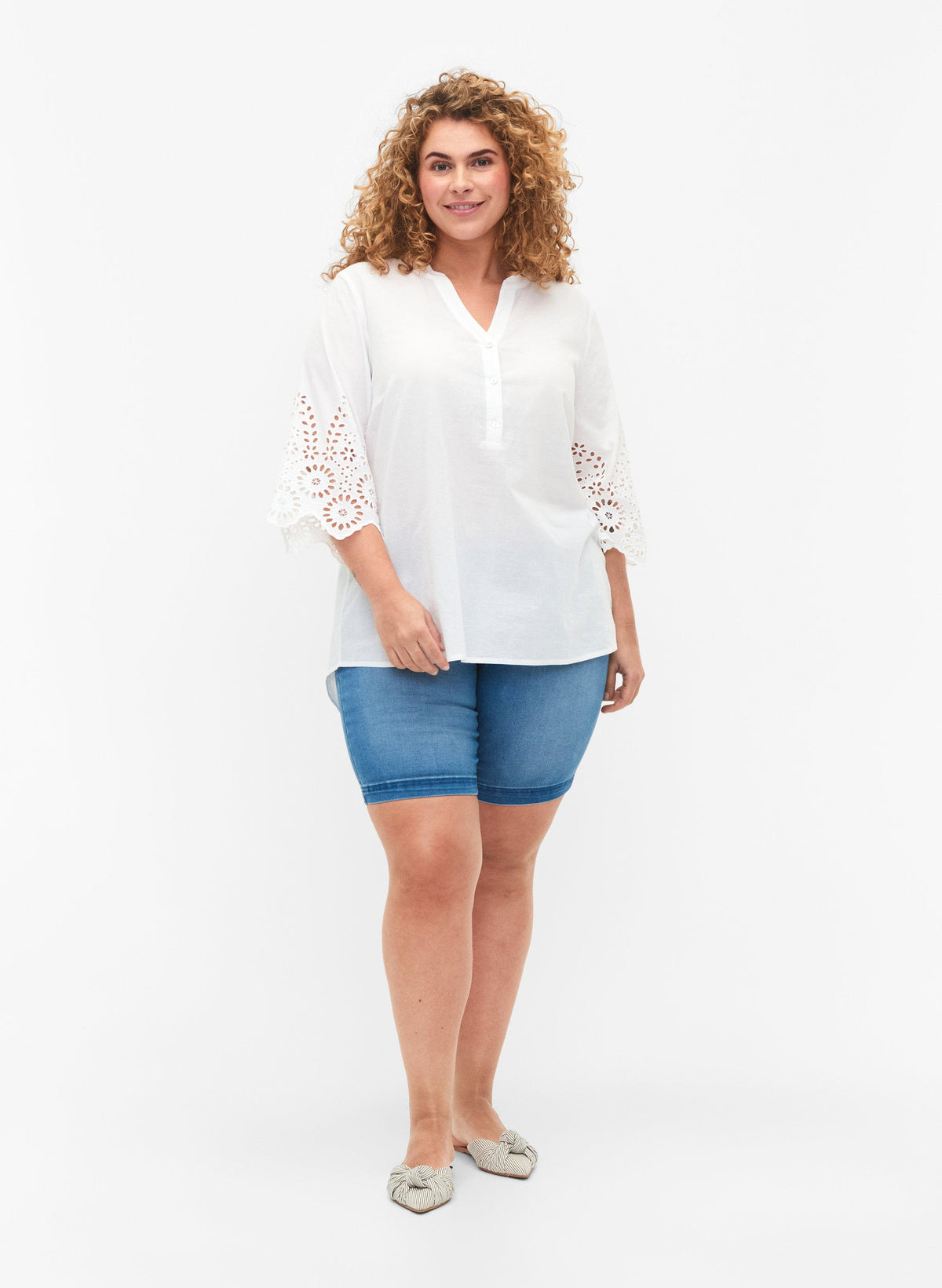 Zizzi River Blouse in White