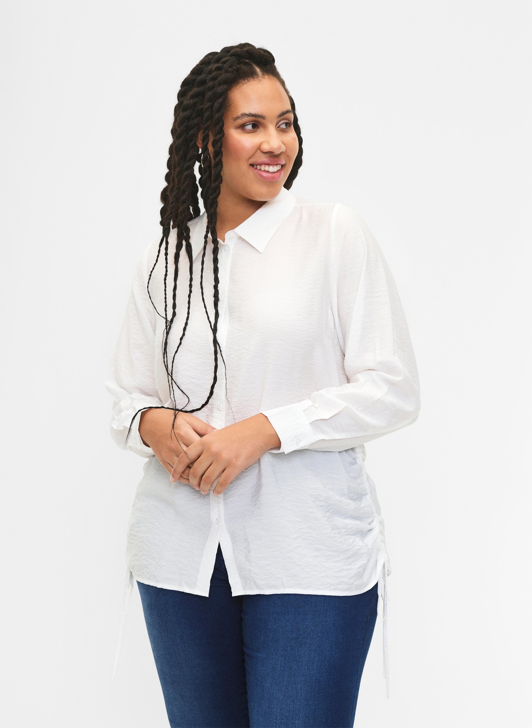 Zizzi Serenity White Blouse