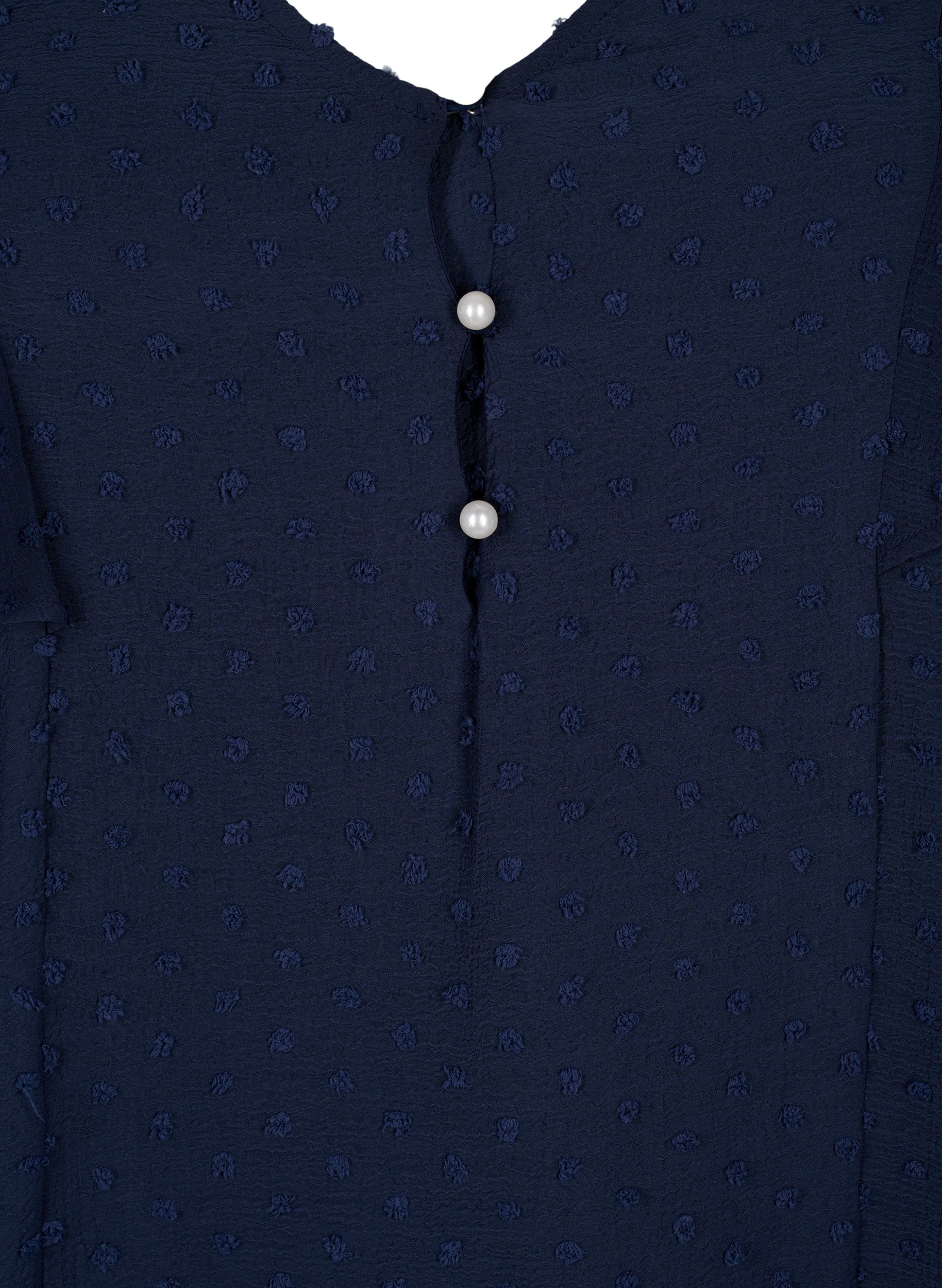 Zizzi Mhajar Blouse in Navy