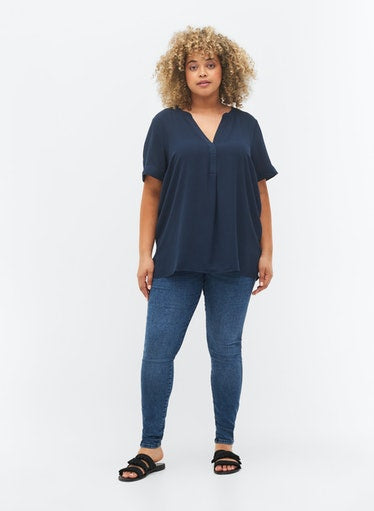 Zizzi Anni Blouse in Navy