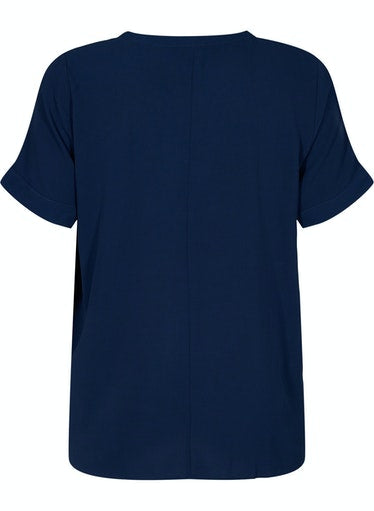 Zizzi Anni Blouse in Navy