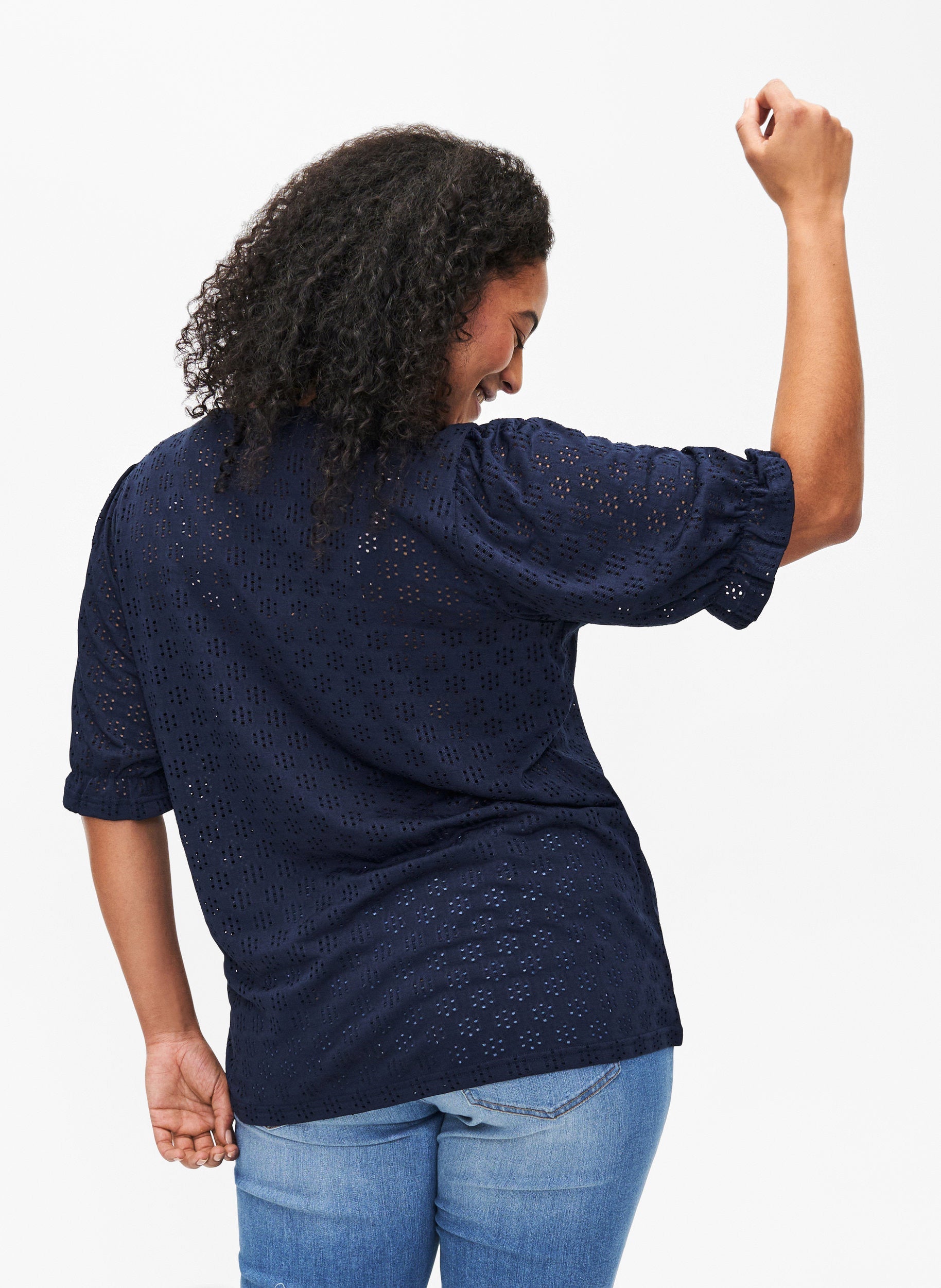 Zizzi Alabama Navy Blouse