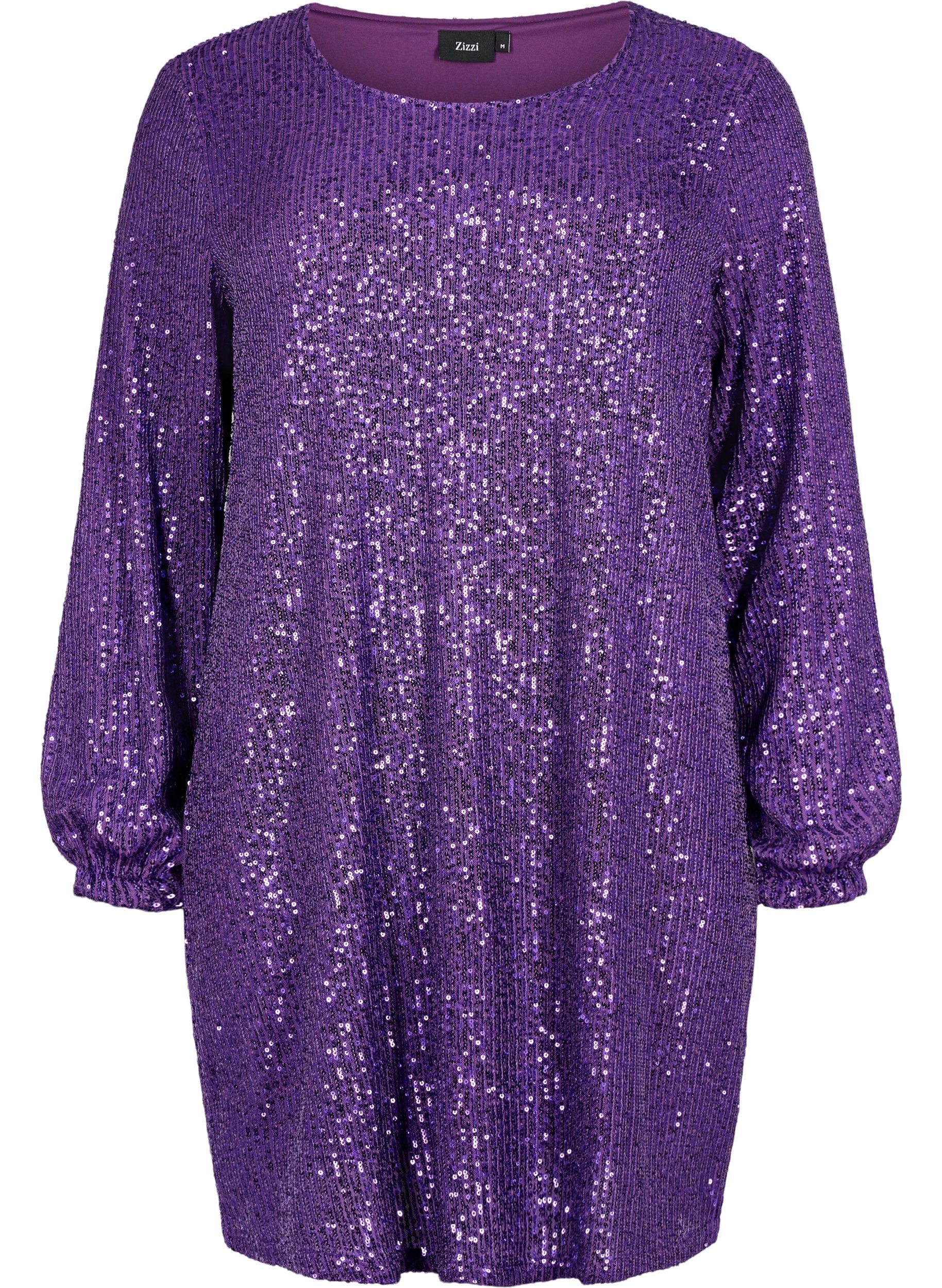 Zizzi Sequin Dress in Purple