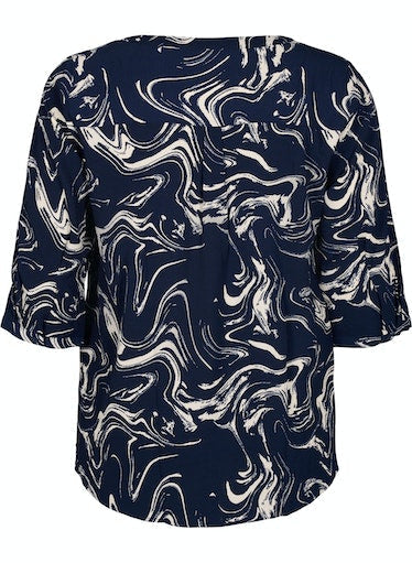 Zizzi Anni Blouse in Swirl