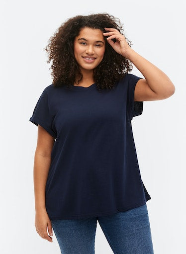 Zizzi Navy Tee Katja