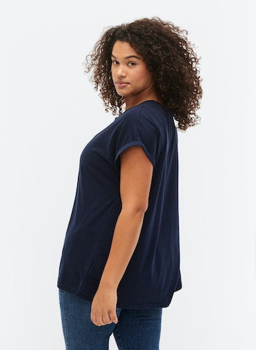 Zizzi Navy Tee Katja