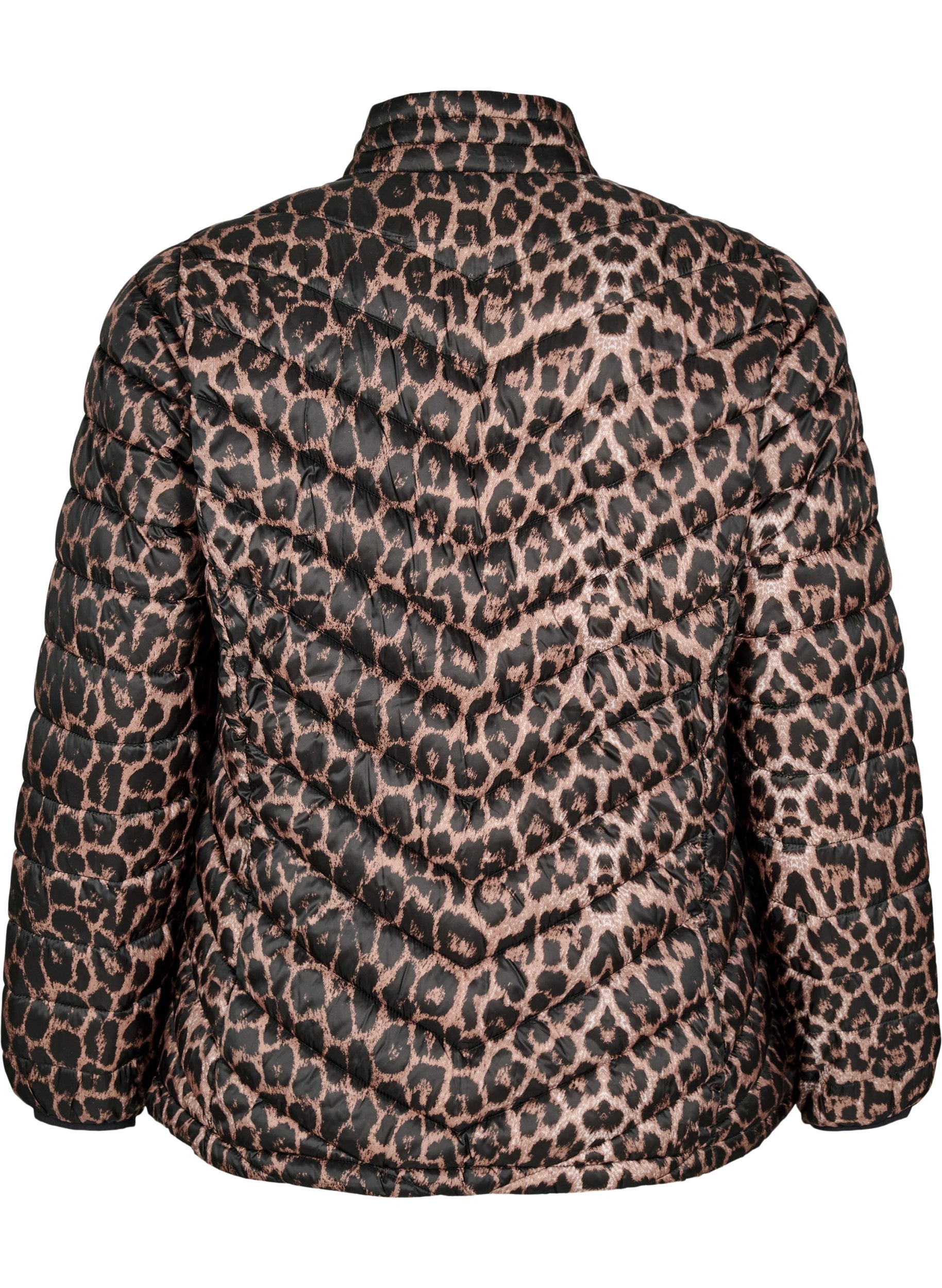 Zizzi Sally Lightweight Jacket in Leopard Print