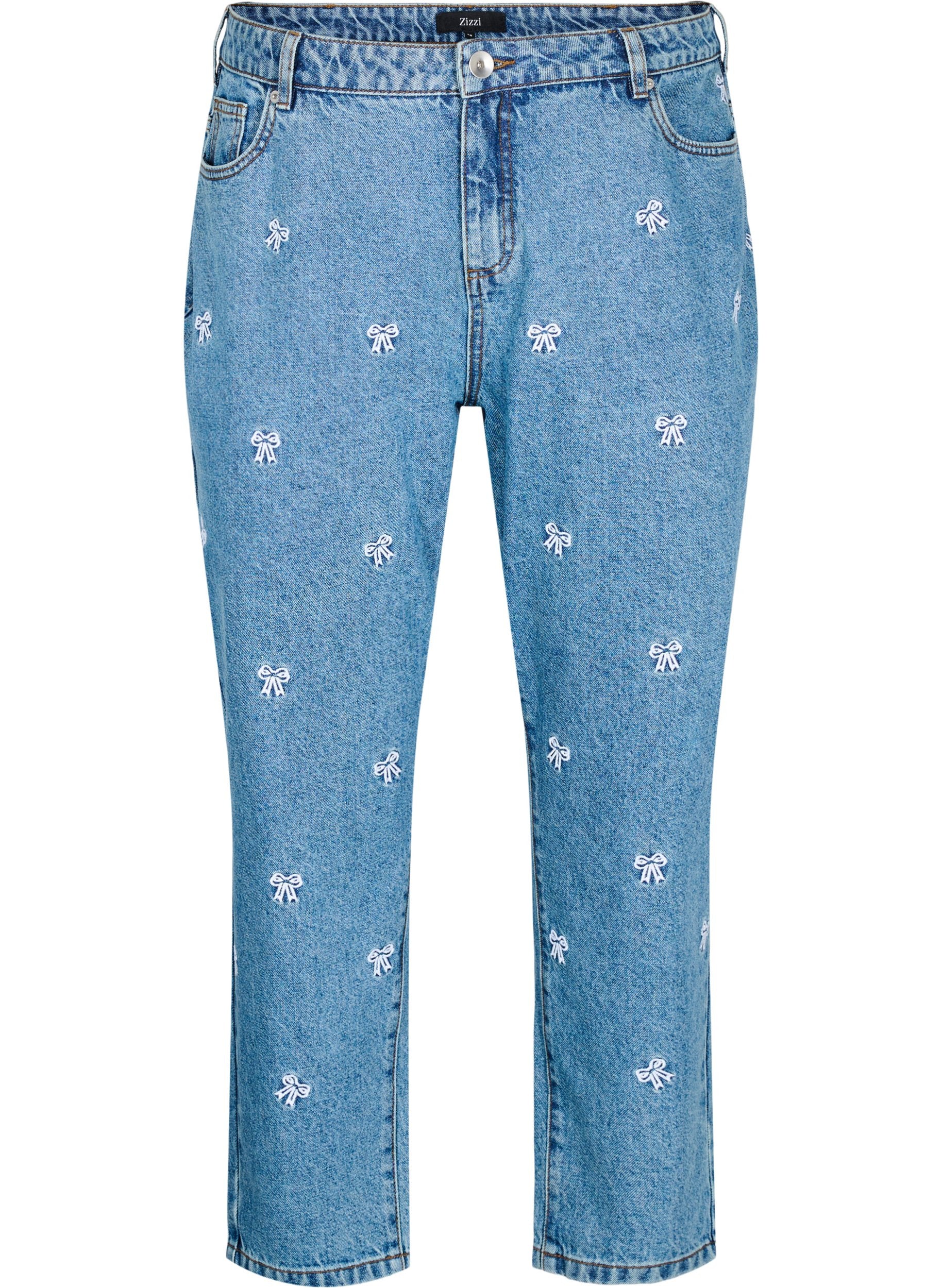 Zizzi Millie Bow Jeans in Blue