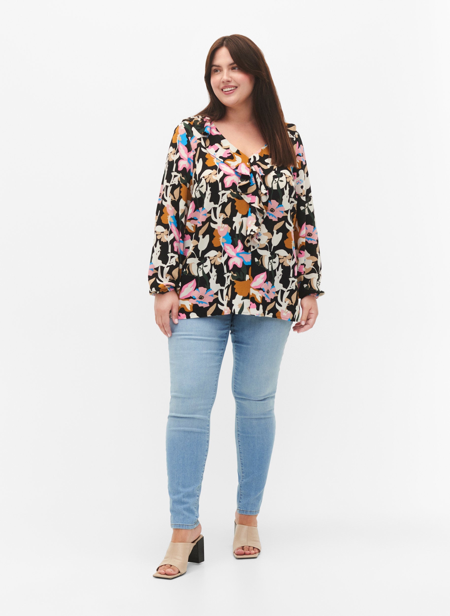 Zizzi Vanni Flower Blouse