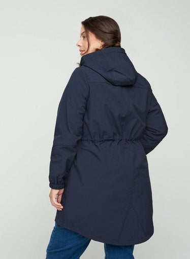 Zizzi Aspen Coat in Navy