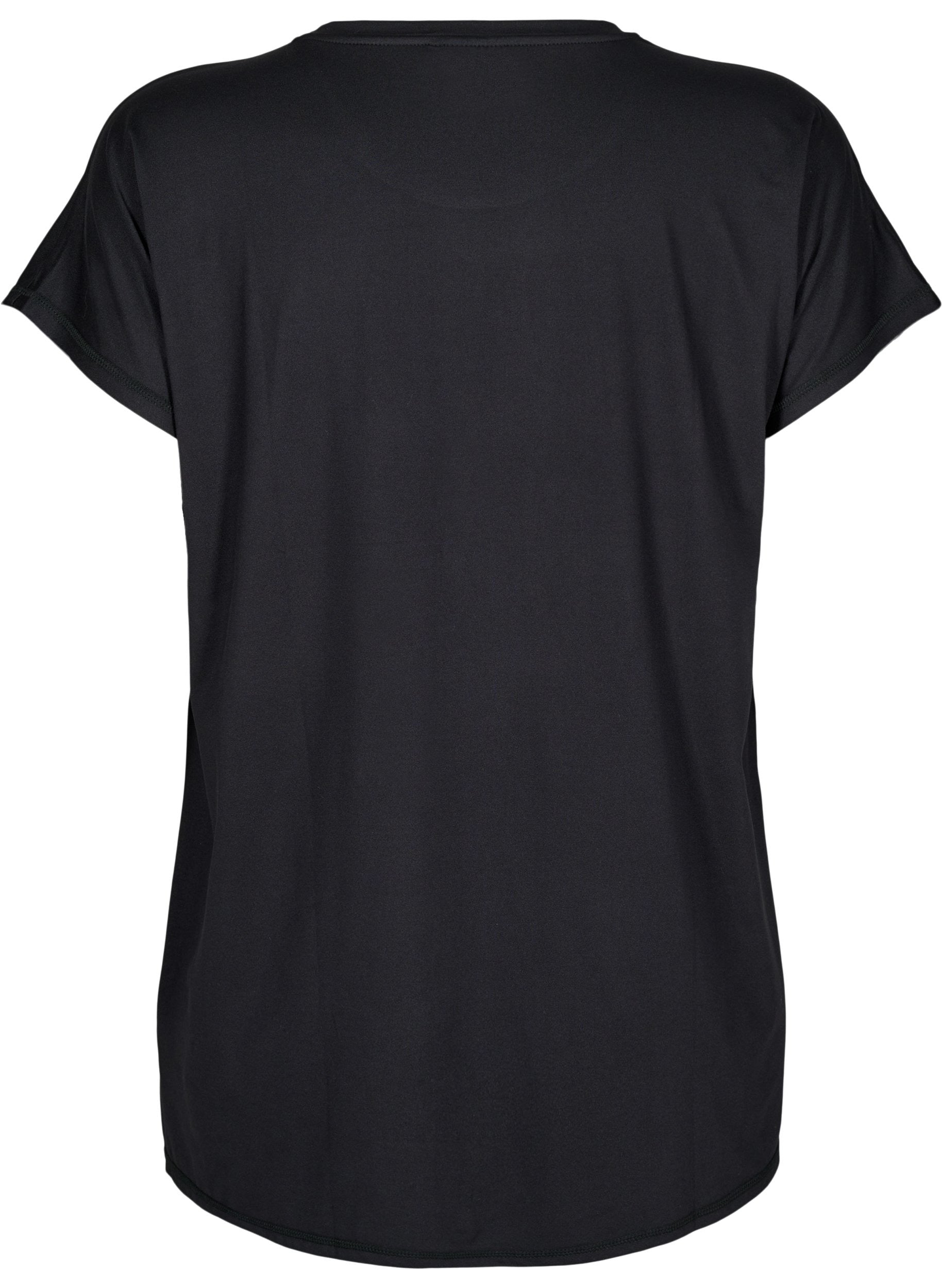 Zizzi Active Long T-Shirt in Black
