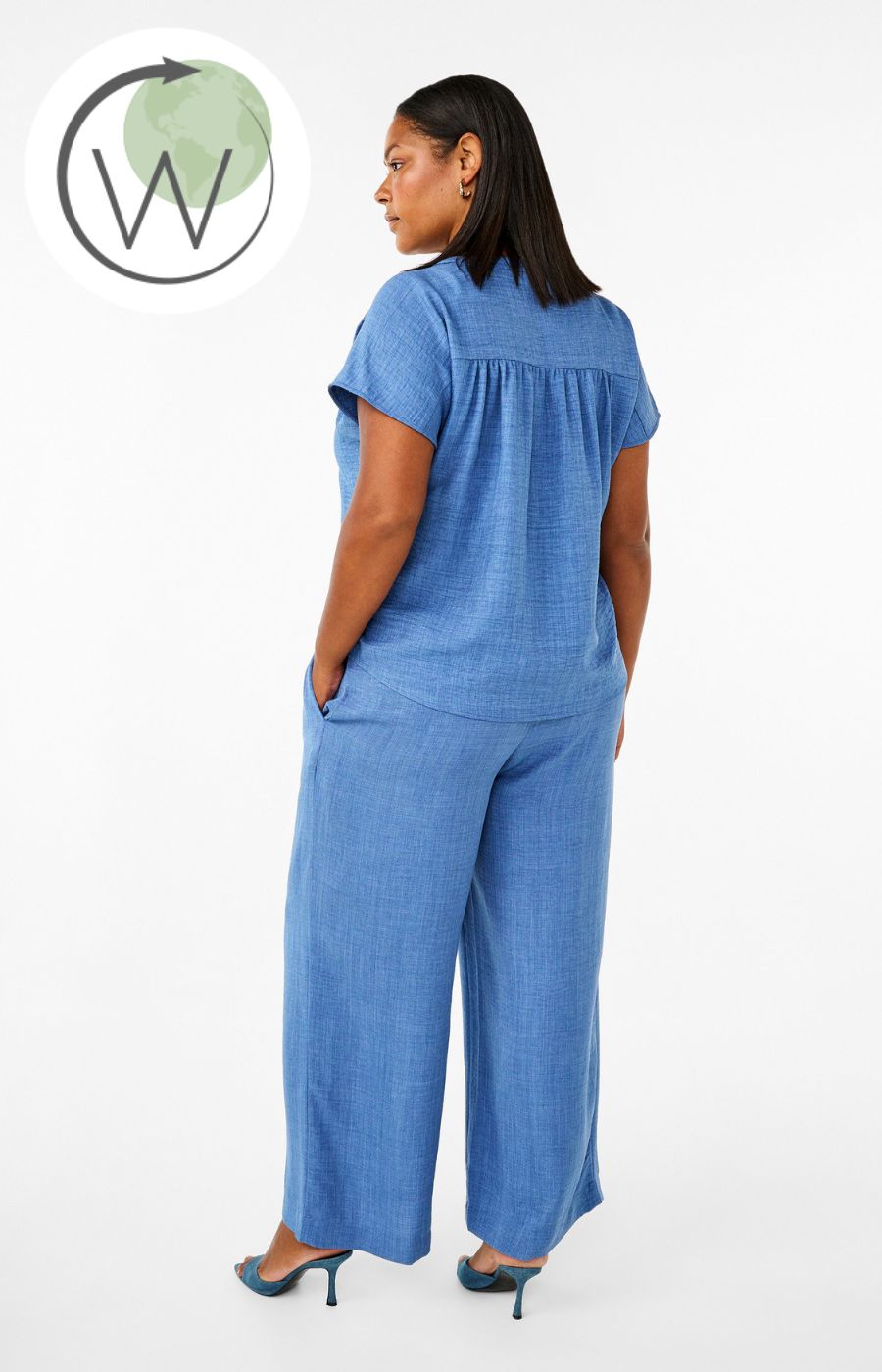 Zizzi Alabama Trousers in Denim Blue