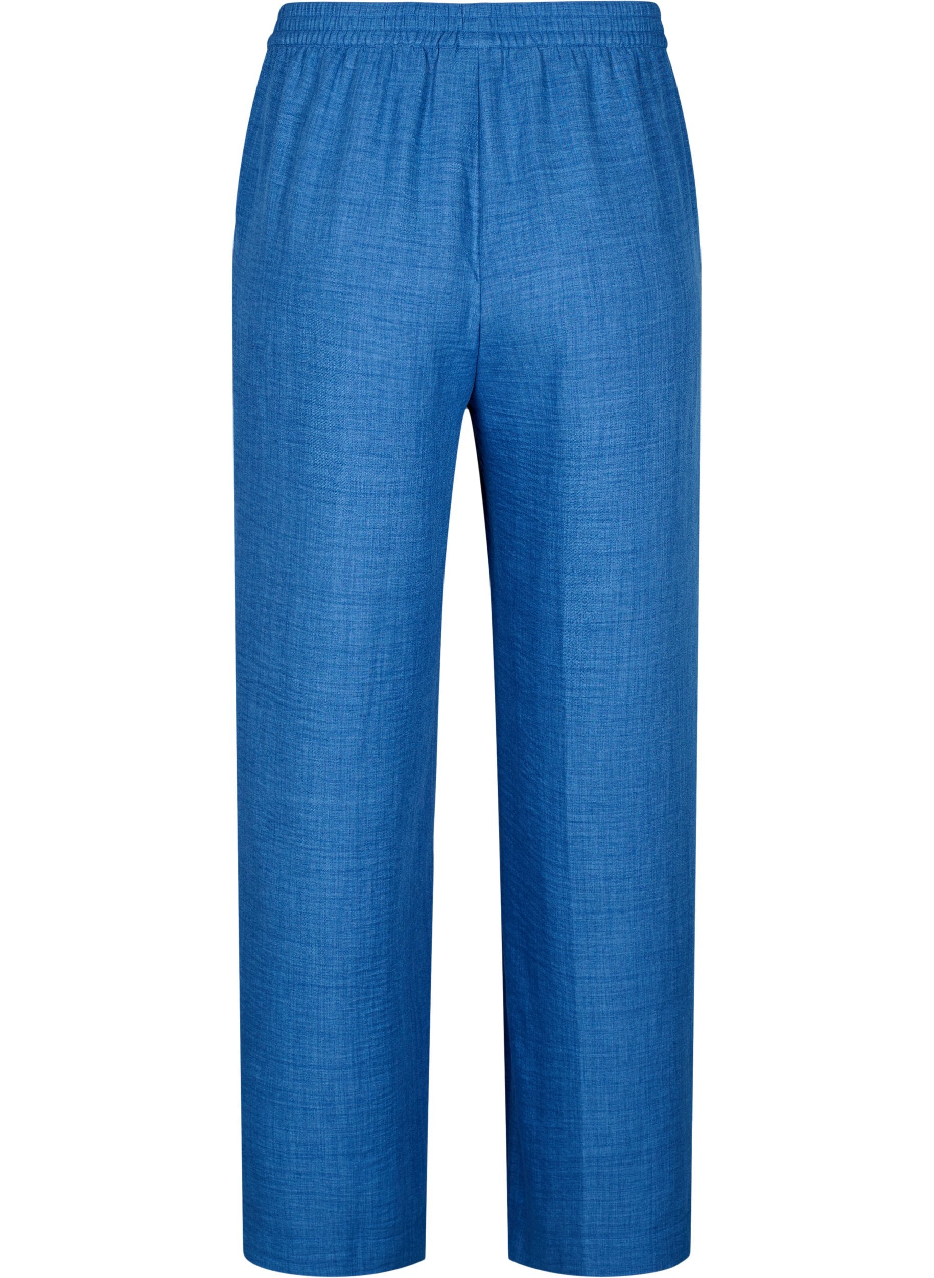 Zizzi Alabama Trousers in Denim Blue