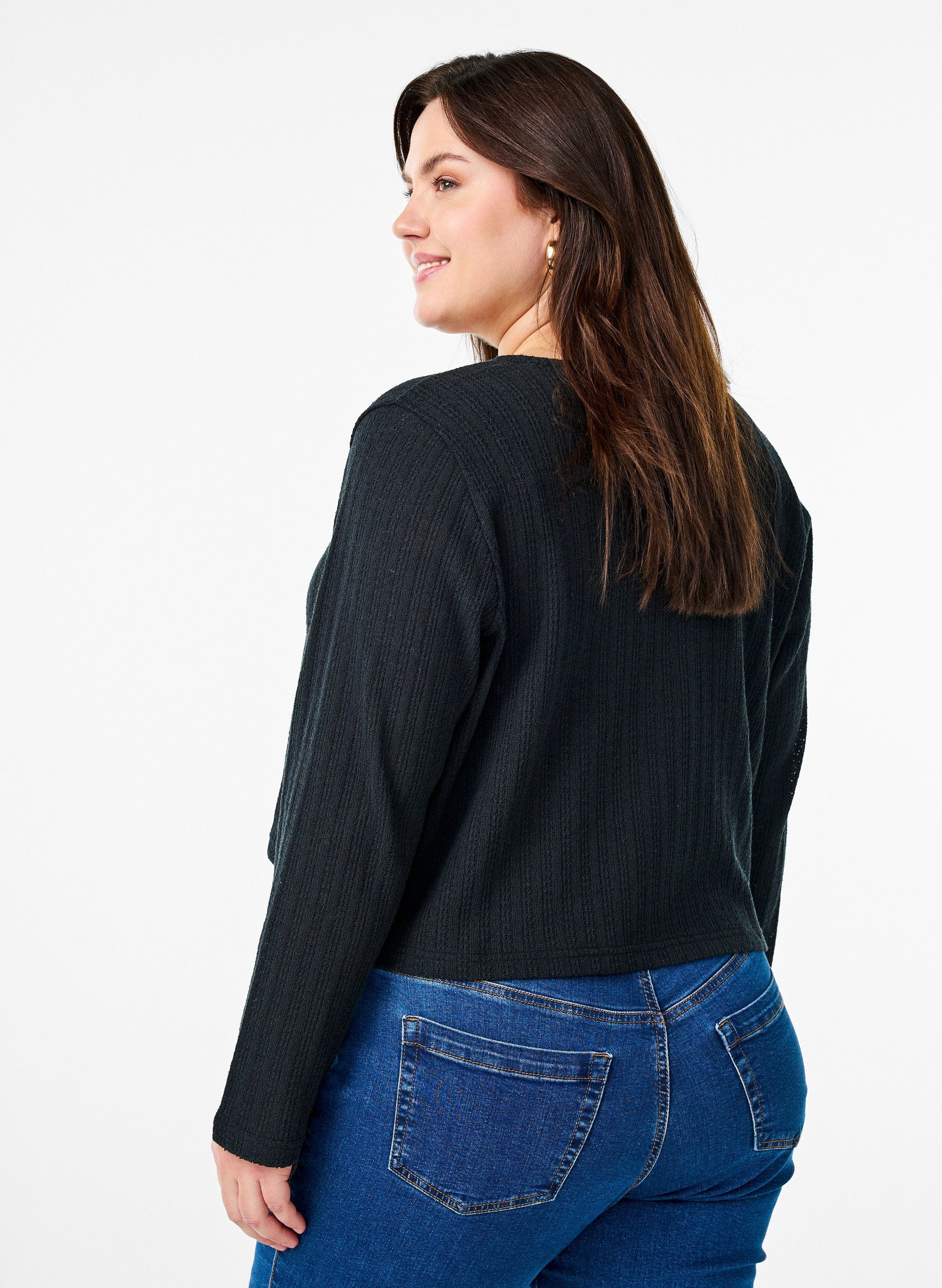 Zizzi Amirs Cardigan in Black
