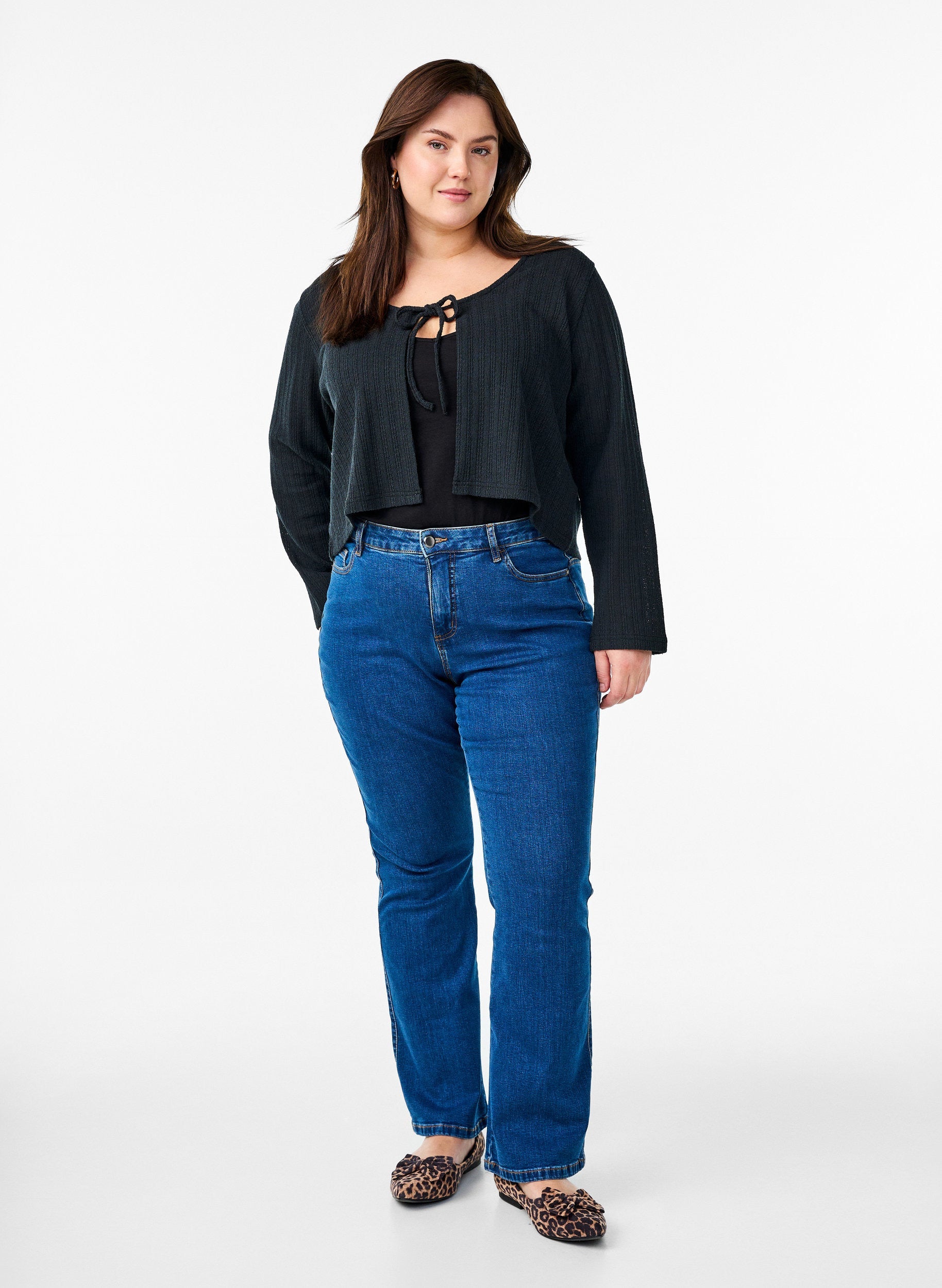 Zizzi Amirs Cardigan in Black