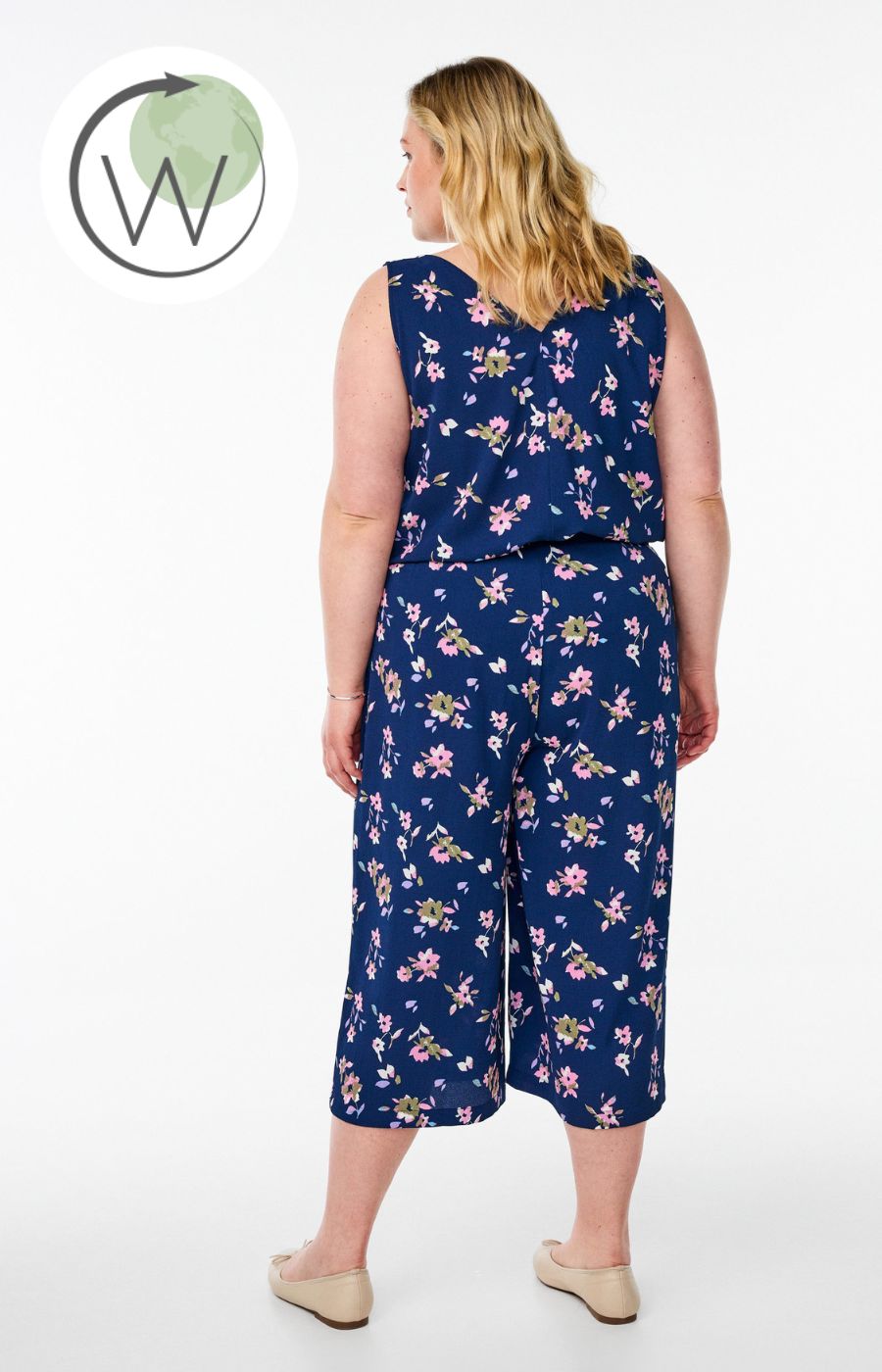 Zizzi Anni Culottes in Navy