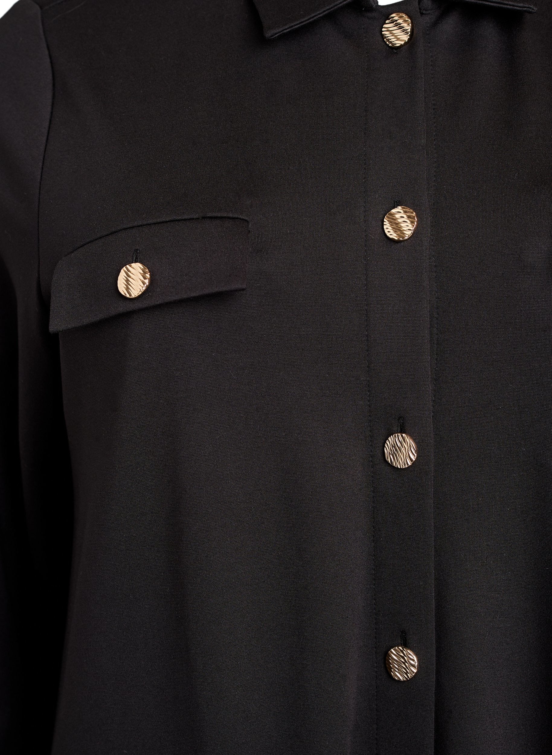 Zizzi Cerise Shirt Dress in Black