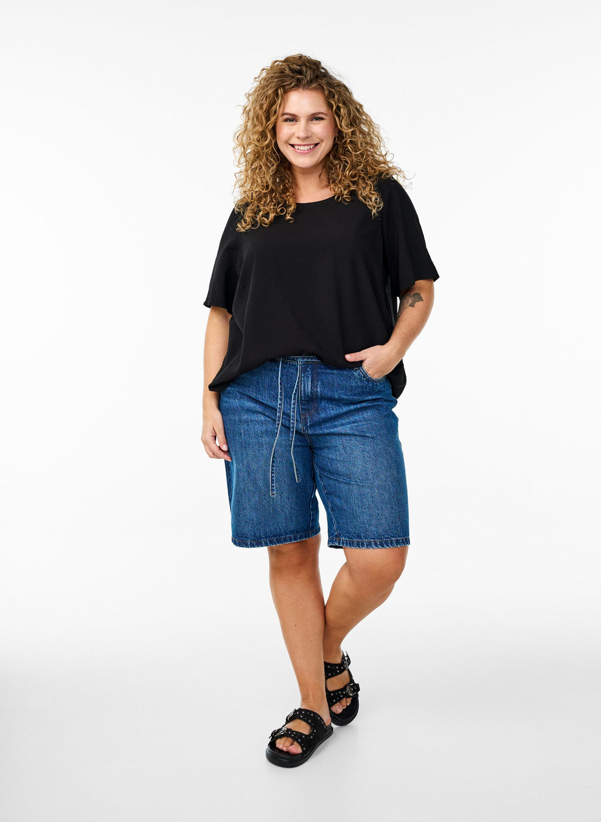 Zizzi Colly Blouse in Black
