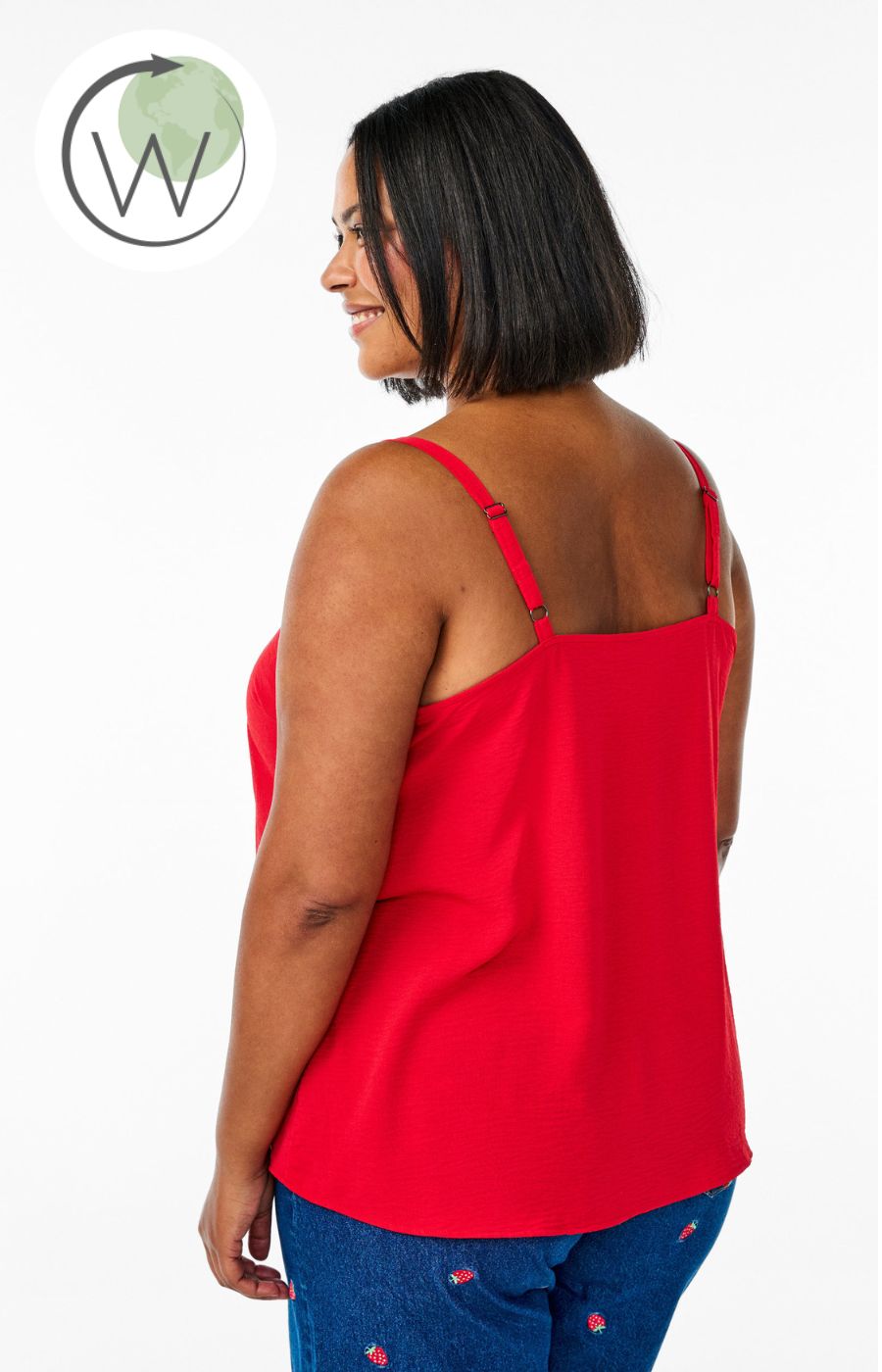 Zizzi Fikka Cami in Red