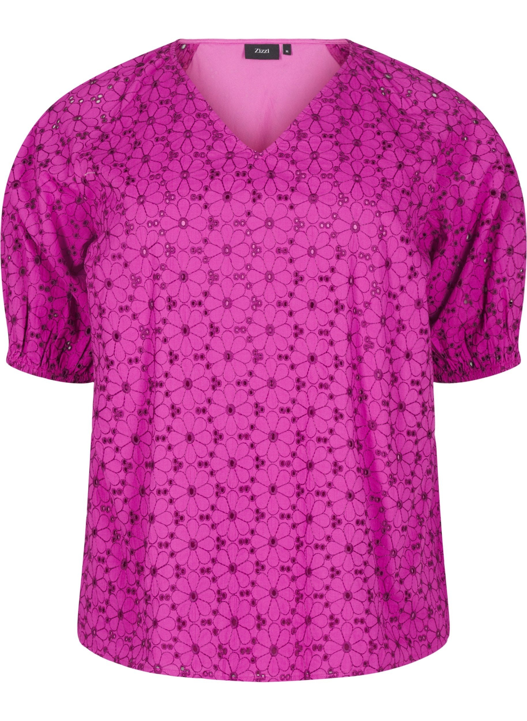 Zizzi Jenny Blouse in Magenta