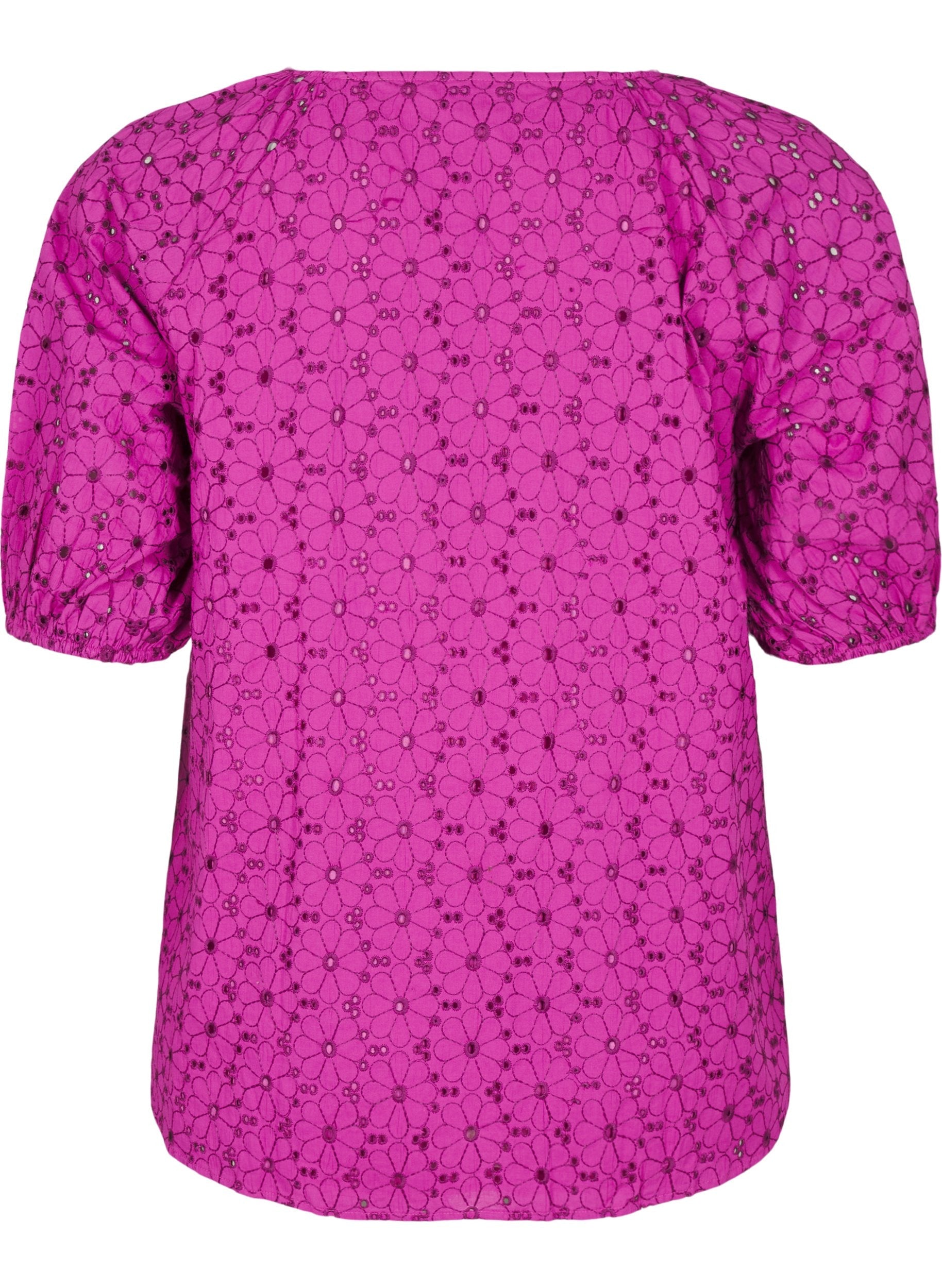 Zizzi Jenny Blouse in Magenta