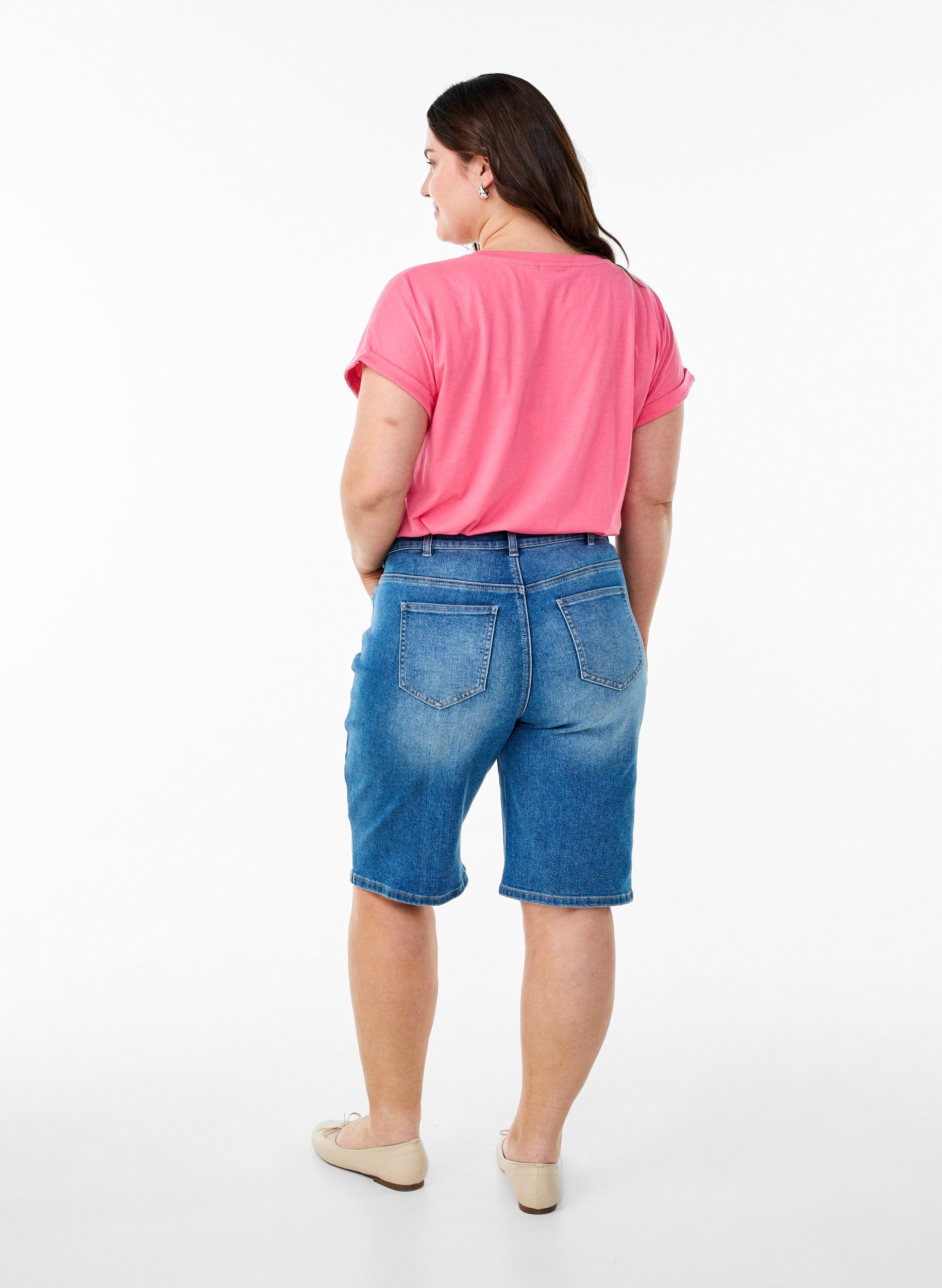 Zizzi Katja T-Shirt in Bubblegum Pink