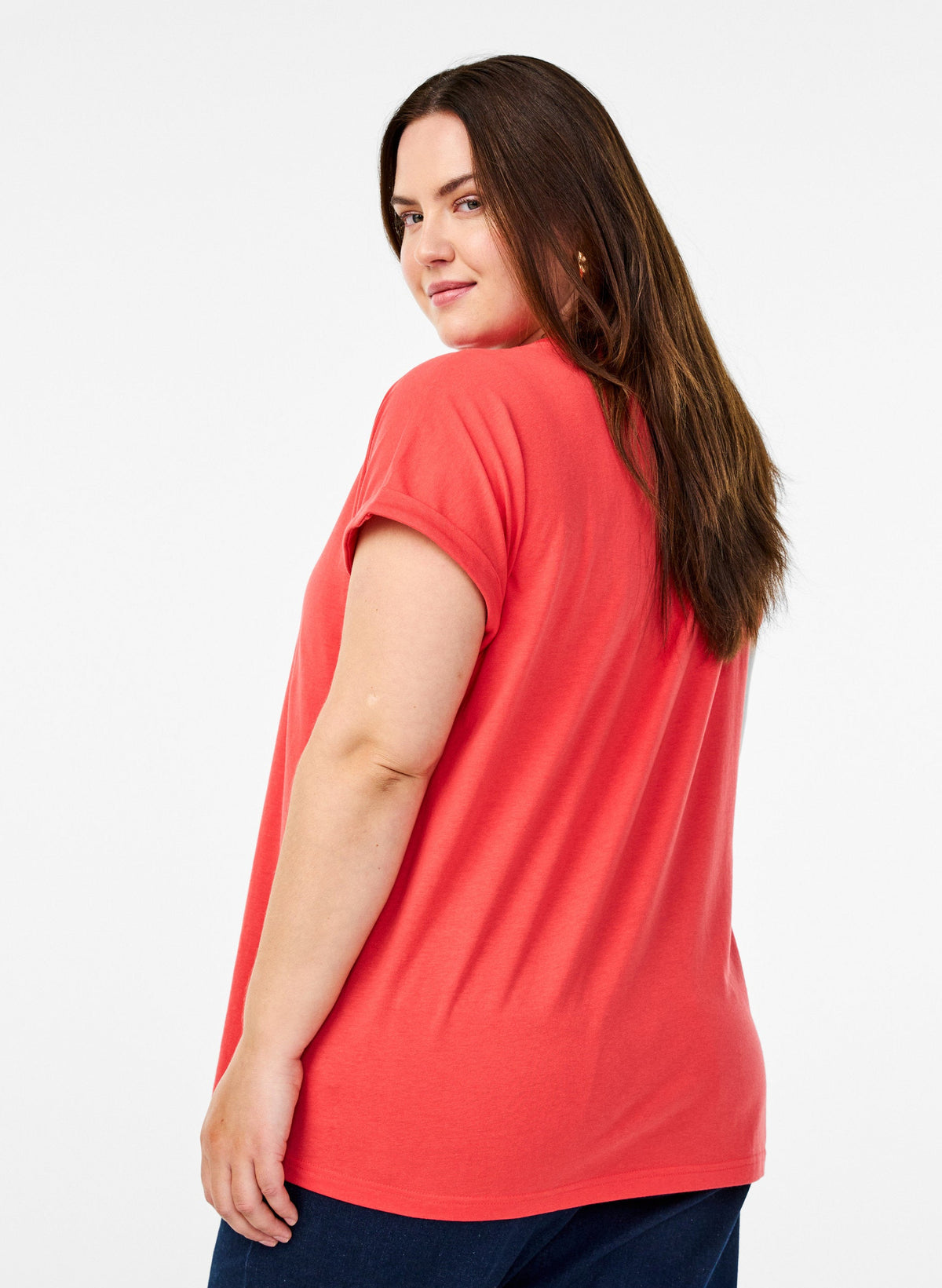 Zizzi Katja T-Shirt in Orange