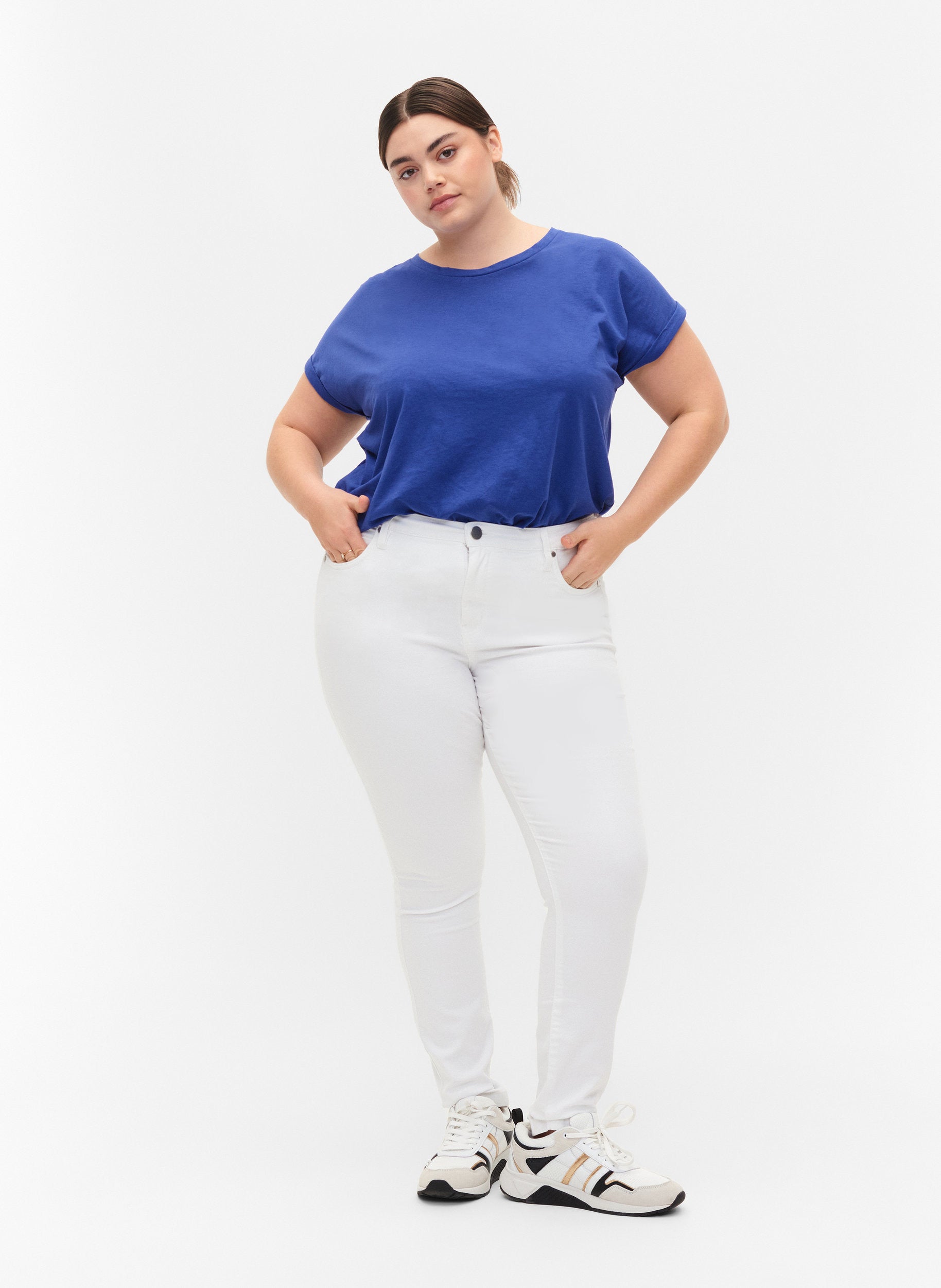 Zizzi Katja T-Shirt in Royal Blue