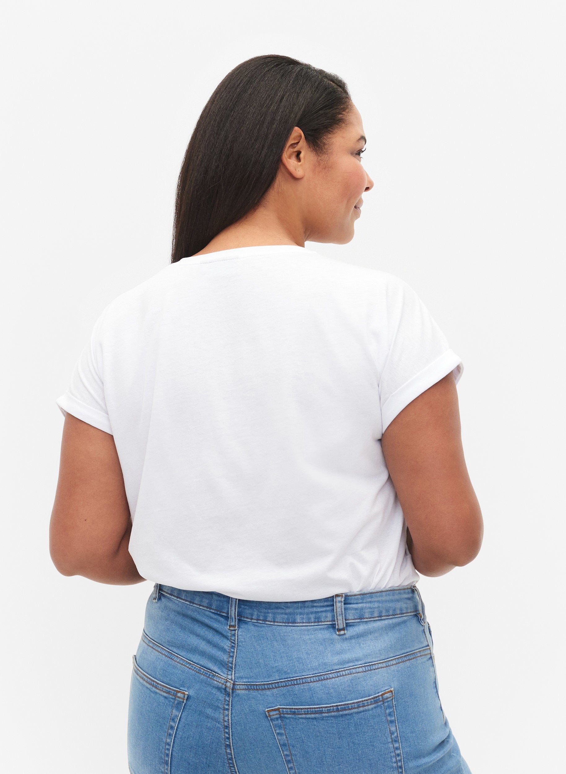 Zizzi Katja T-Shirt in White