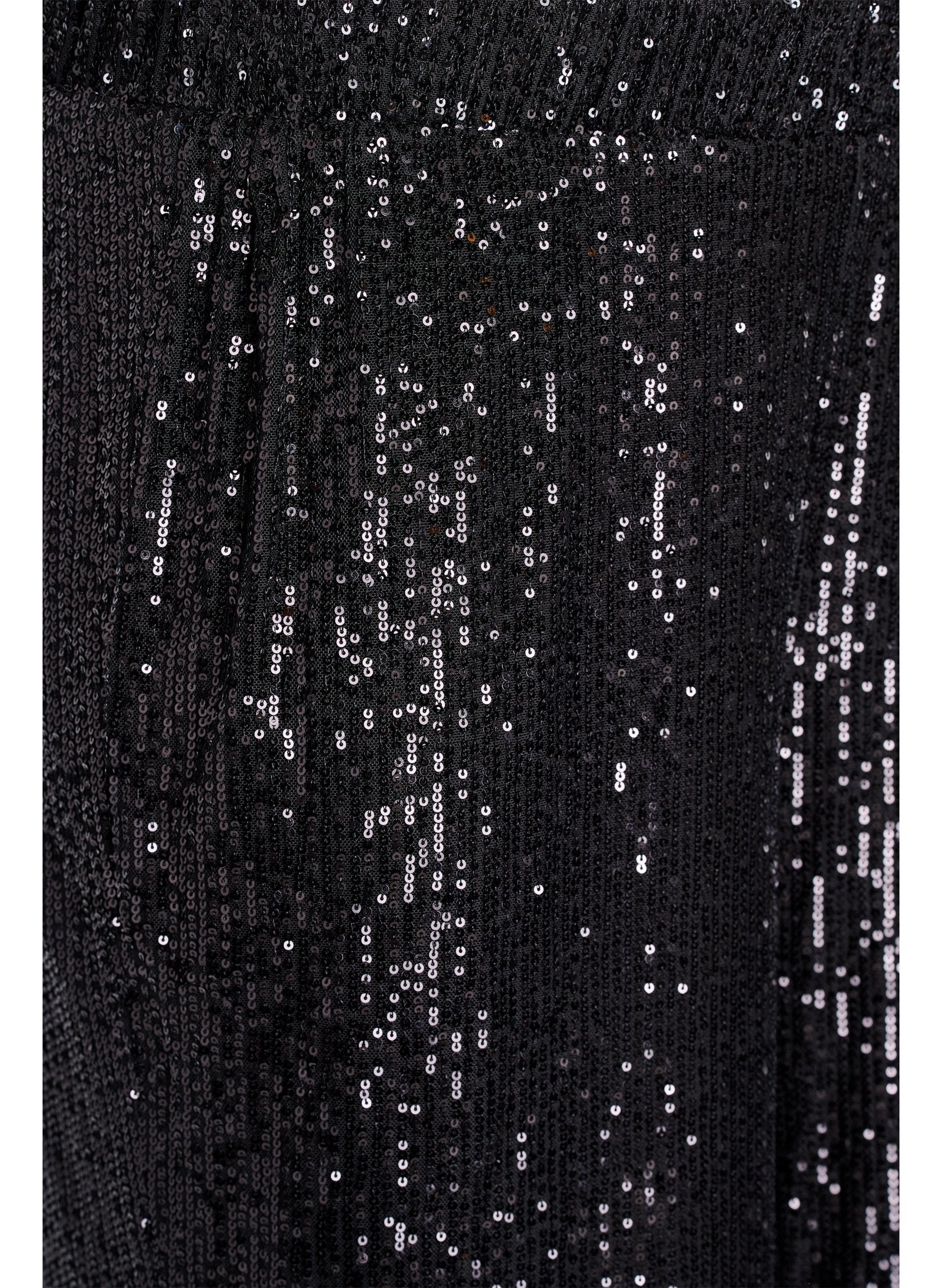 Zizzi Lina Sequin Trousers in Black
