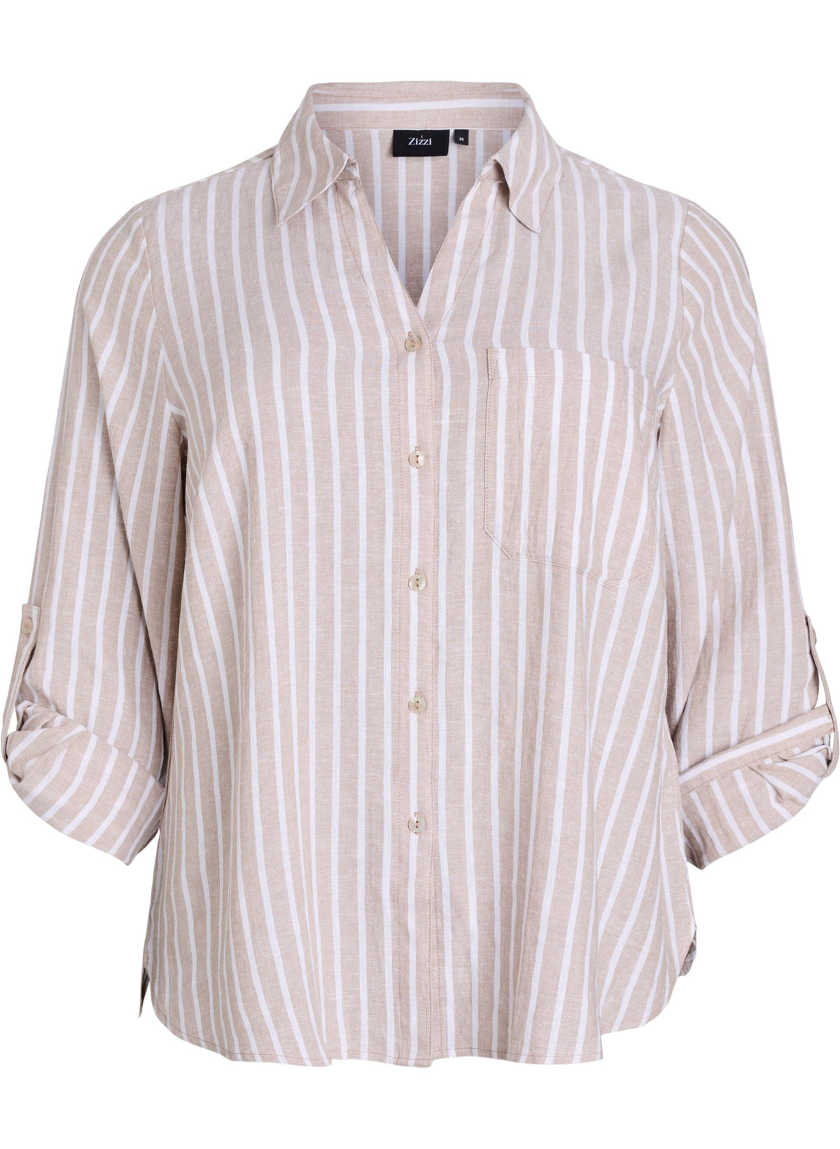 Zizzi Lina Shirt in Taupe