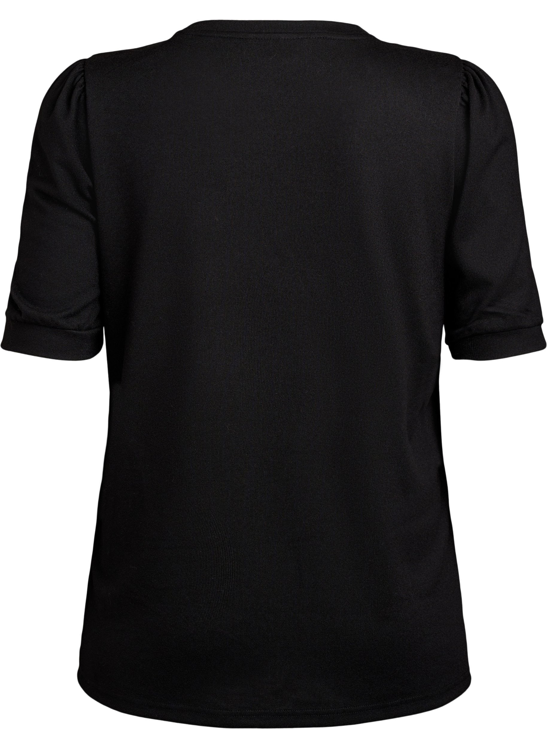 Zizzi Lucca Short Sleeve Jumper in Black