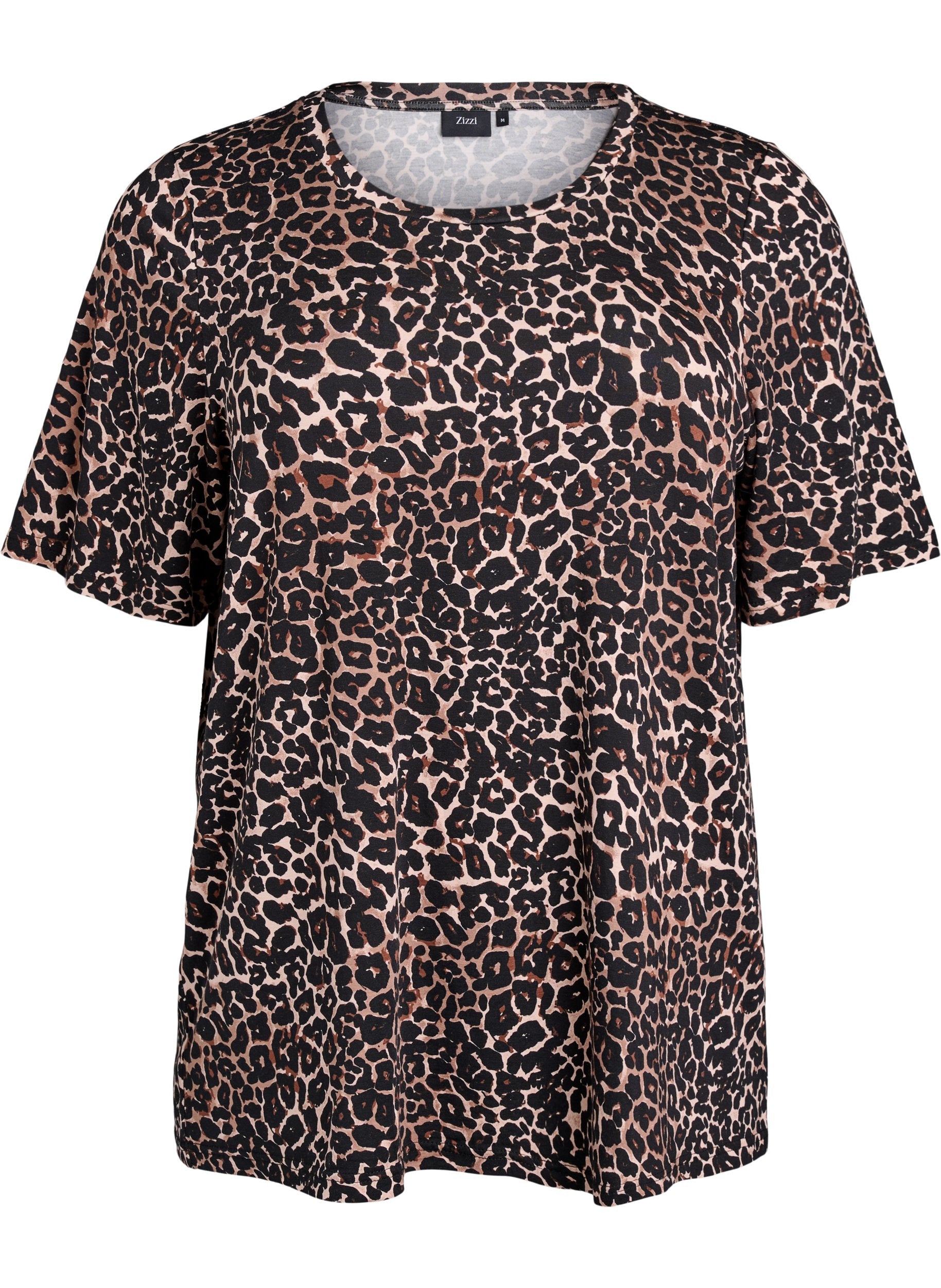 Zizzi Mandy T-Shirt in Leopard Print