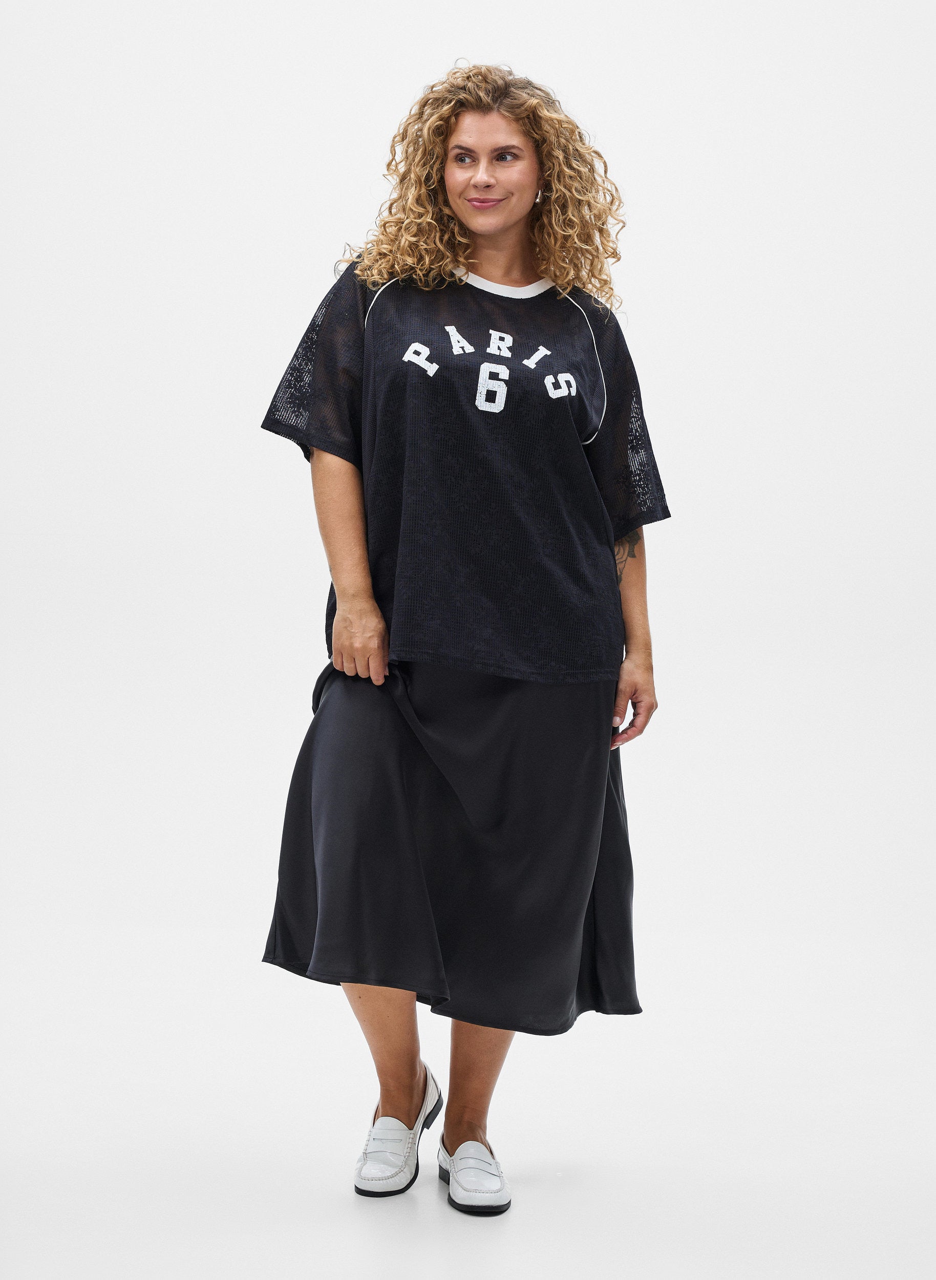 Zizzi Minela Skirt in Black 